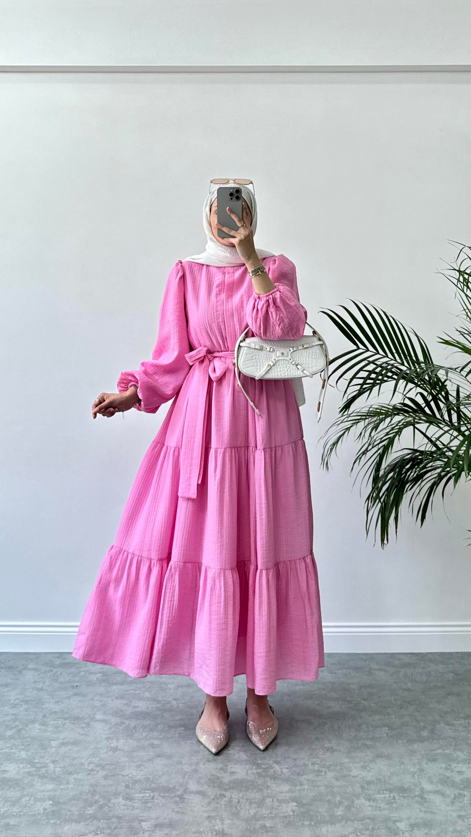 Pure Kat Elbise Pembe