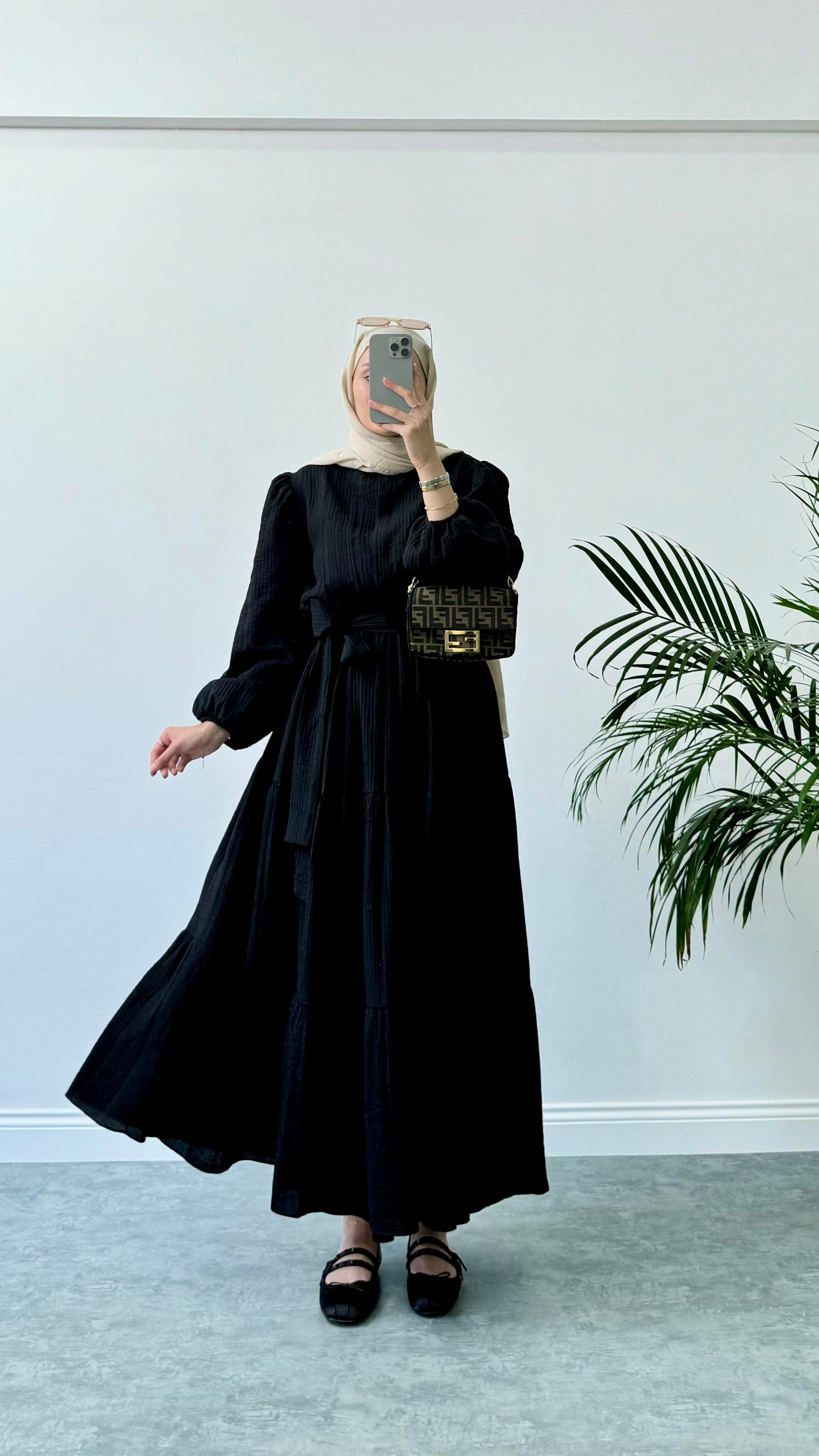 Pure Kat Elbise Siyah