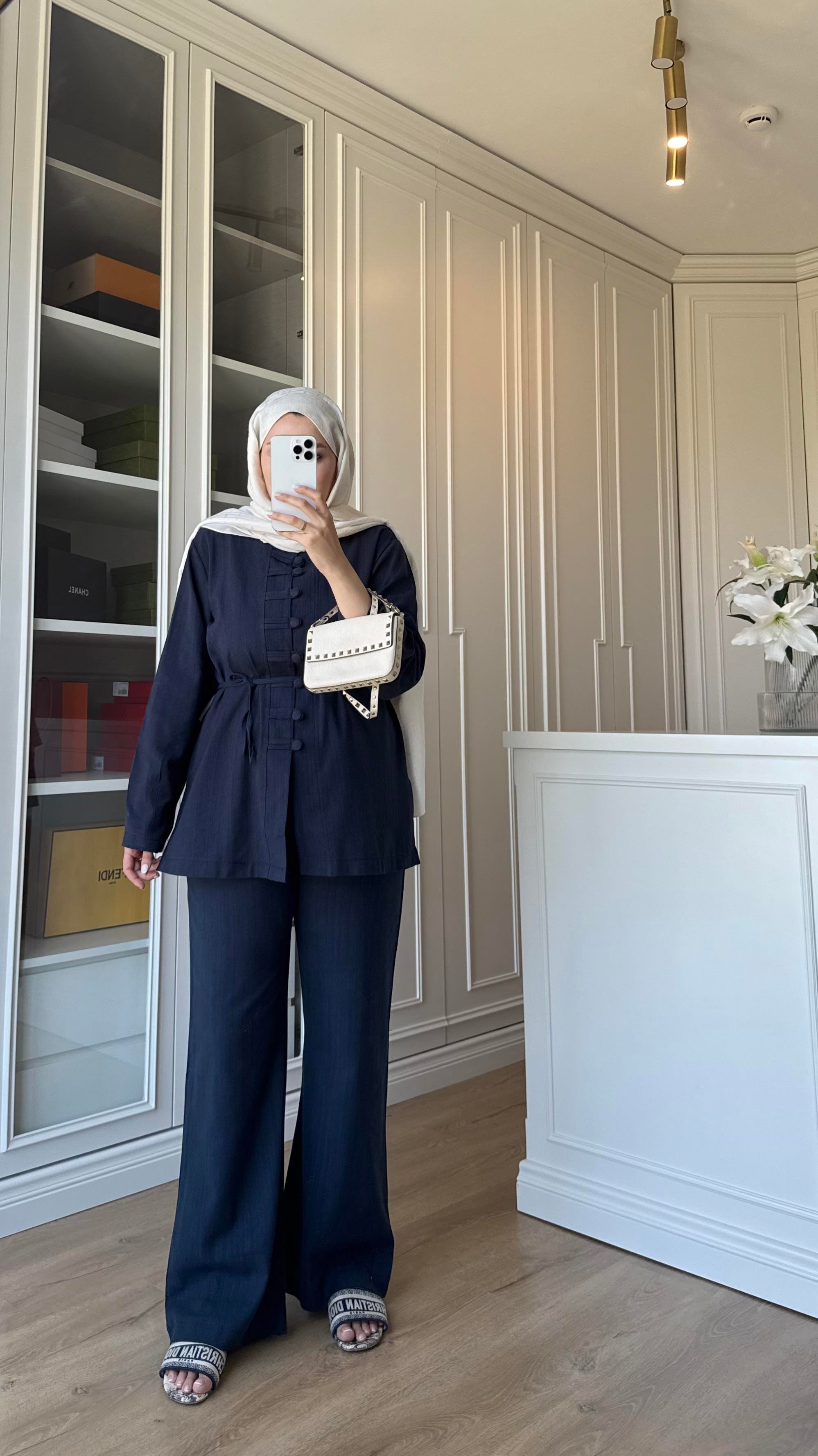 Sisa Keten Takım Lacivert 