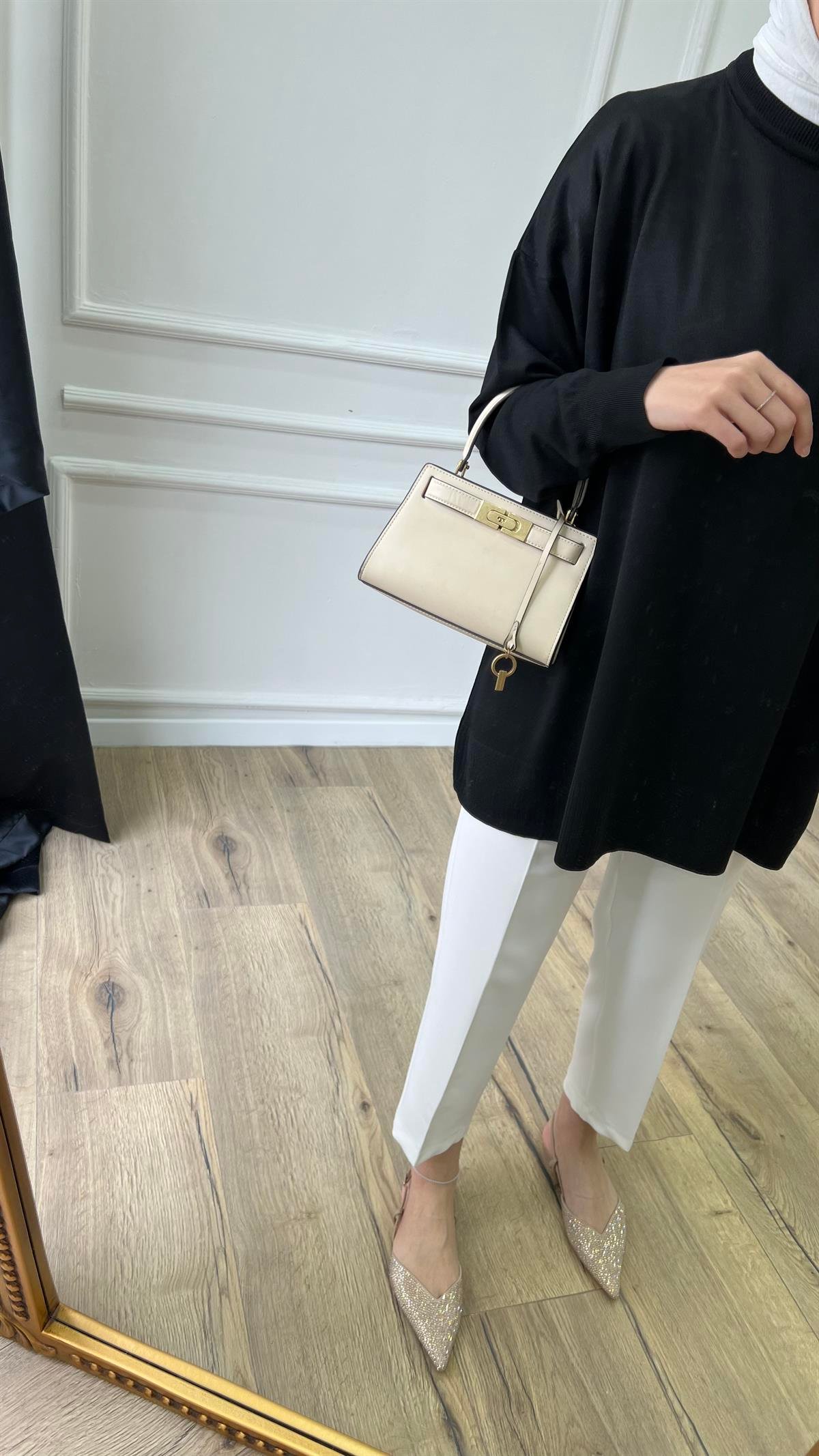 Siyah- Vera Merserize Tunik