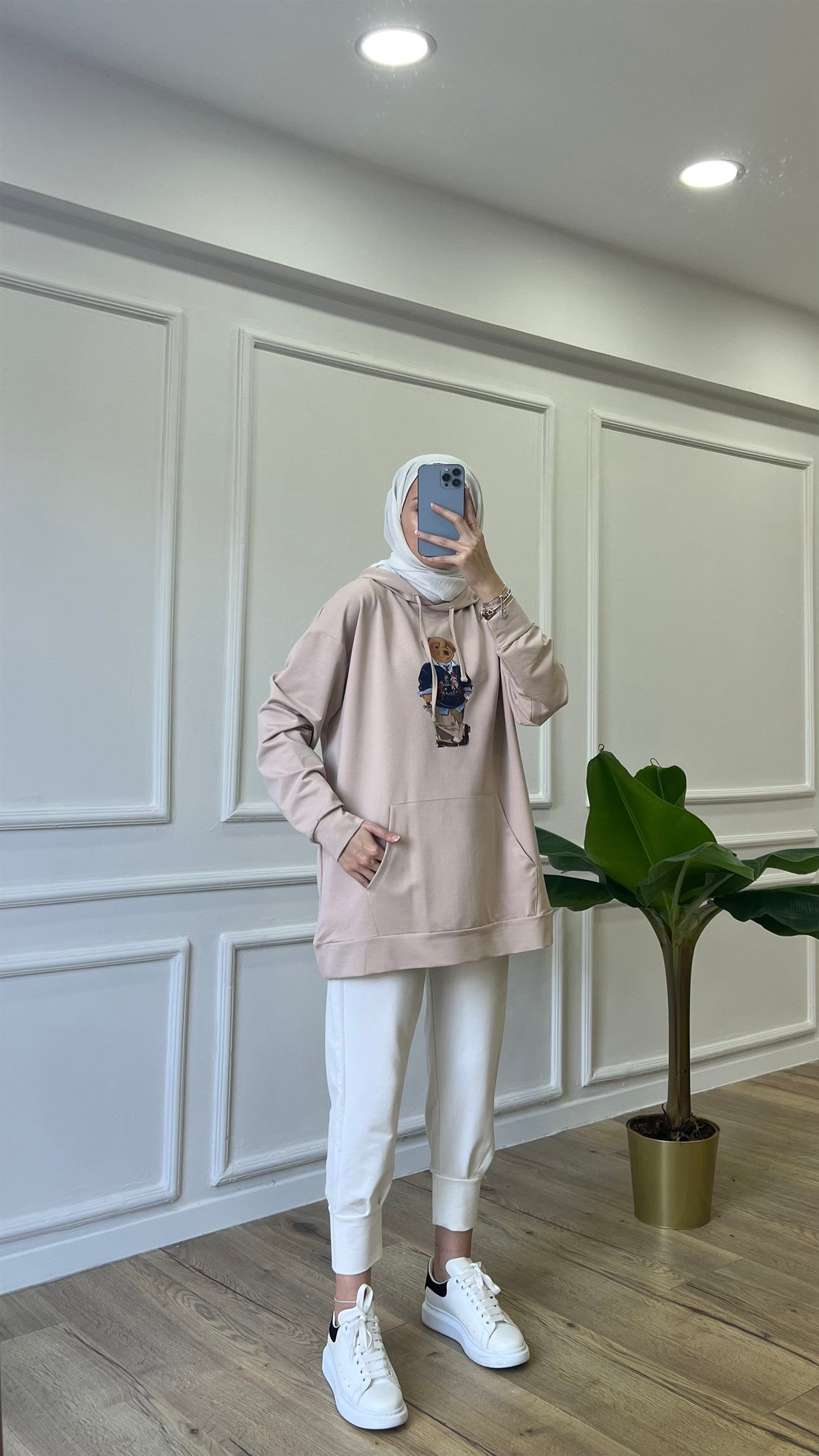 Teddy Sweatshirt - Bej 