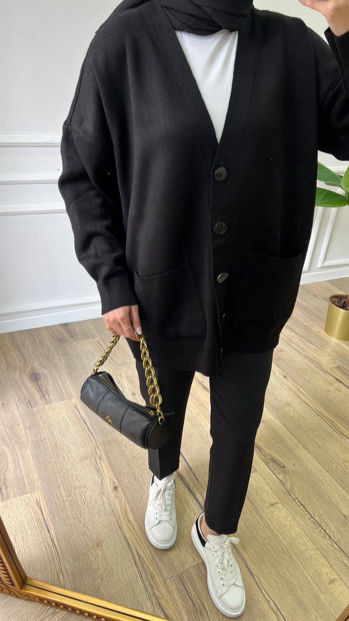 Triko Hırka - Siyah