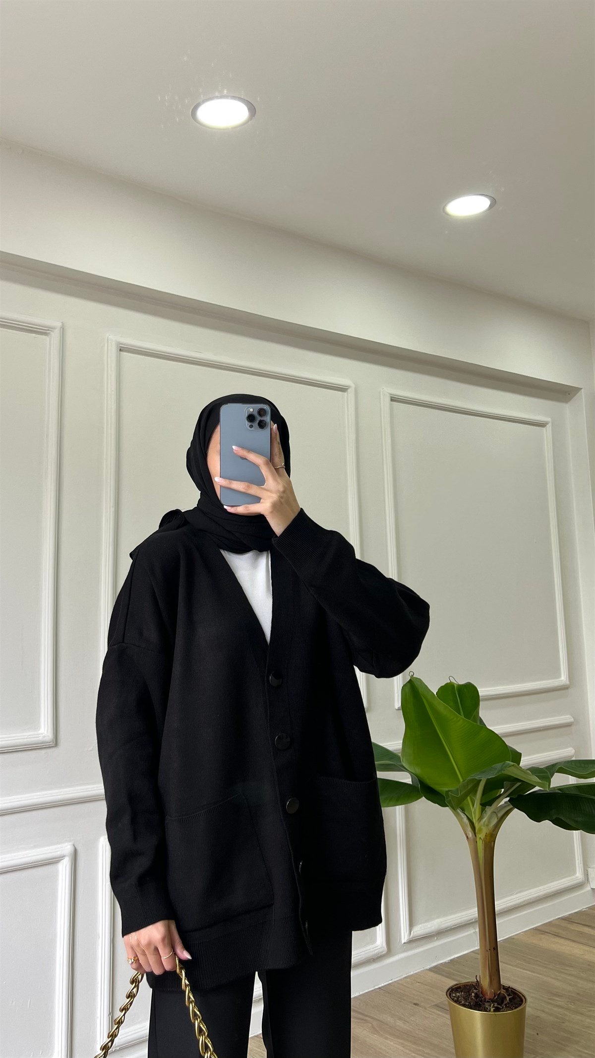 Triko Hırka - Siyah