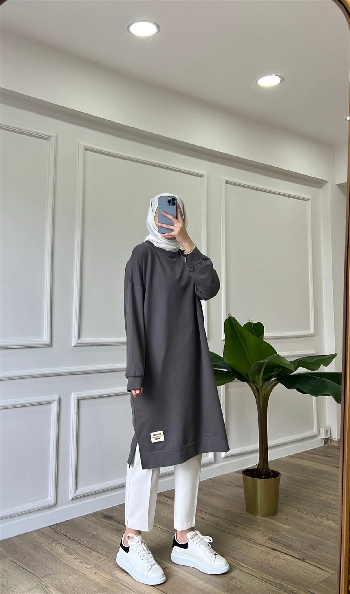 Uzun Basic Sweatshirt - Antrasit