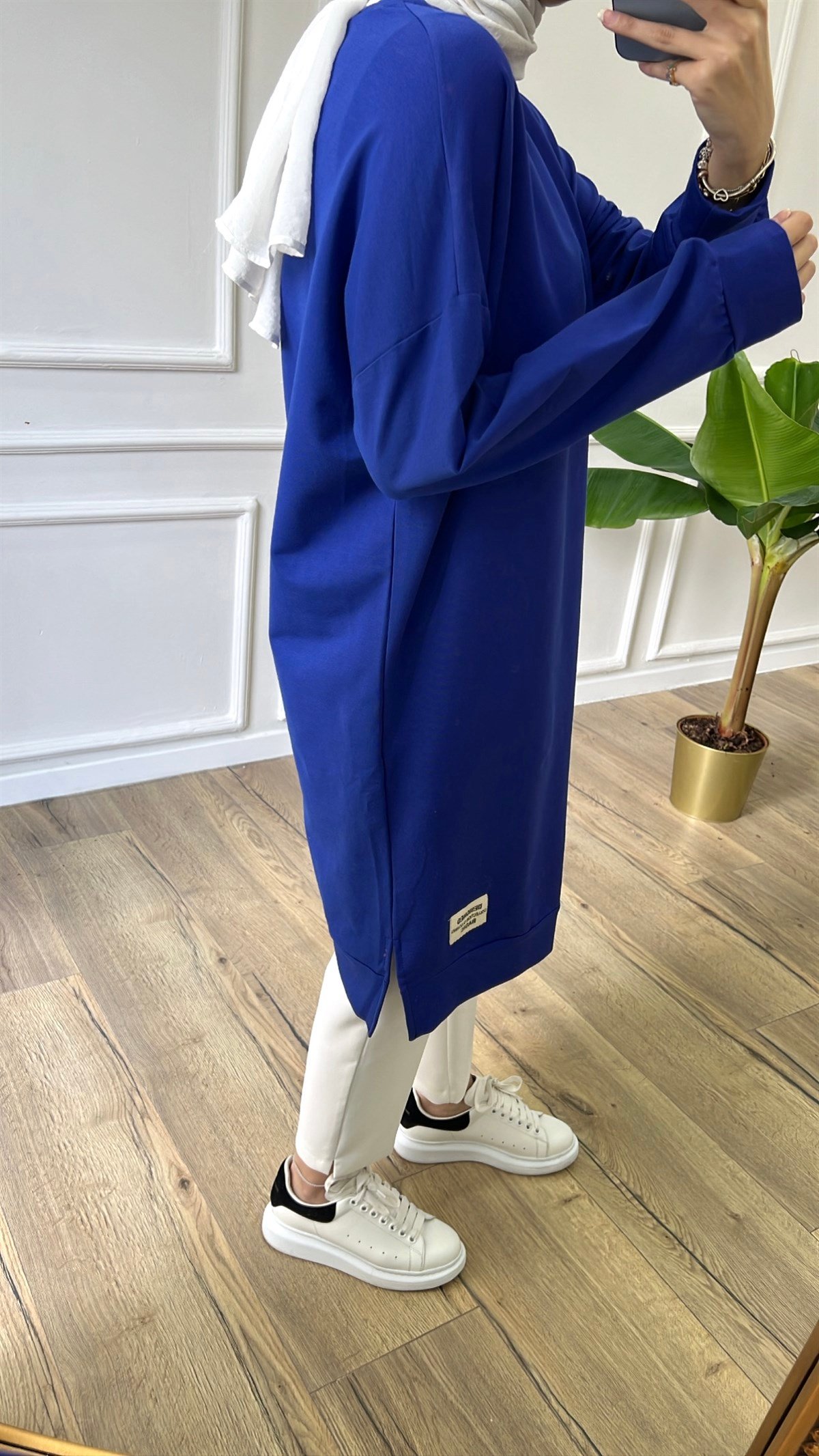 Uzun Basic Sweatshirt - Saks