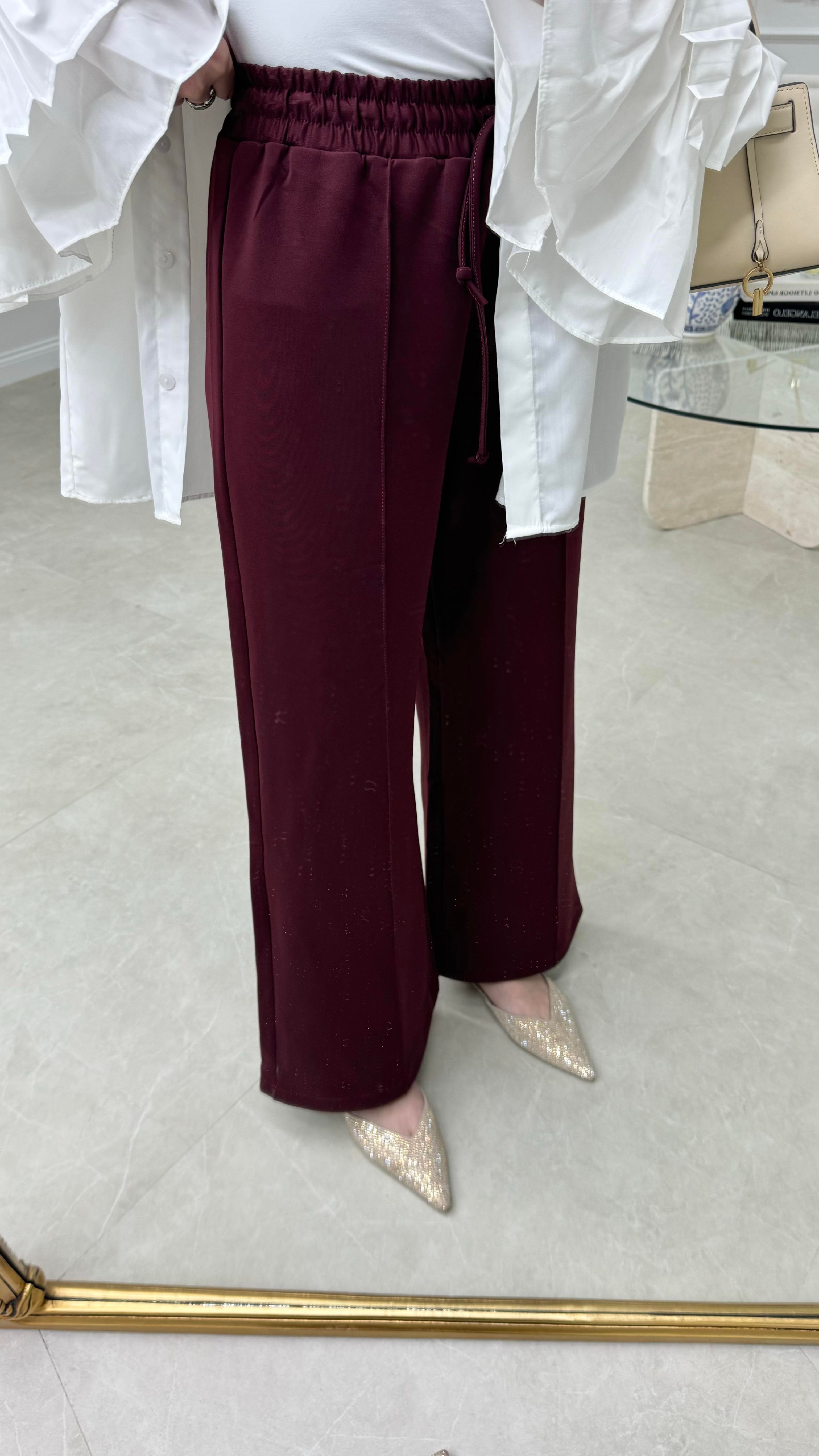 Yeni Çımalı Pantolon Bordo
