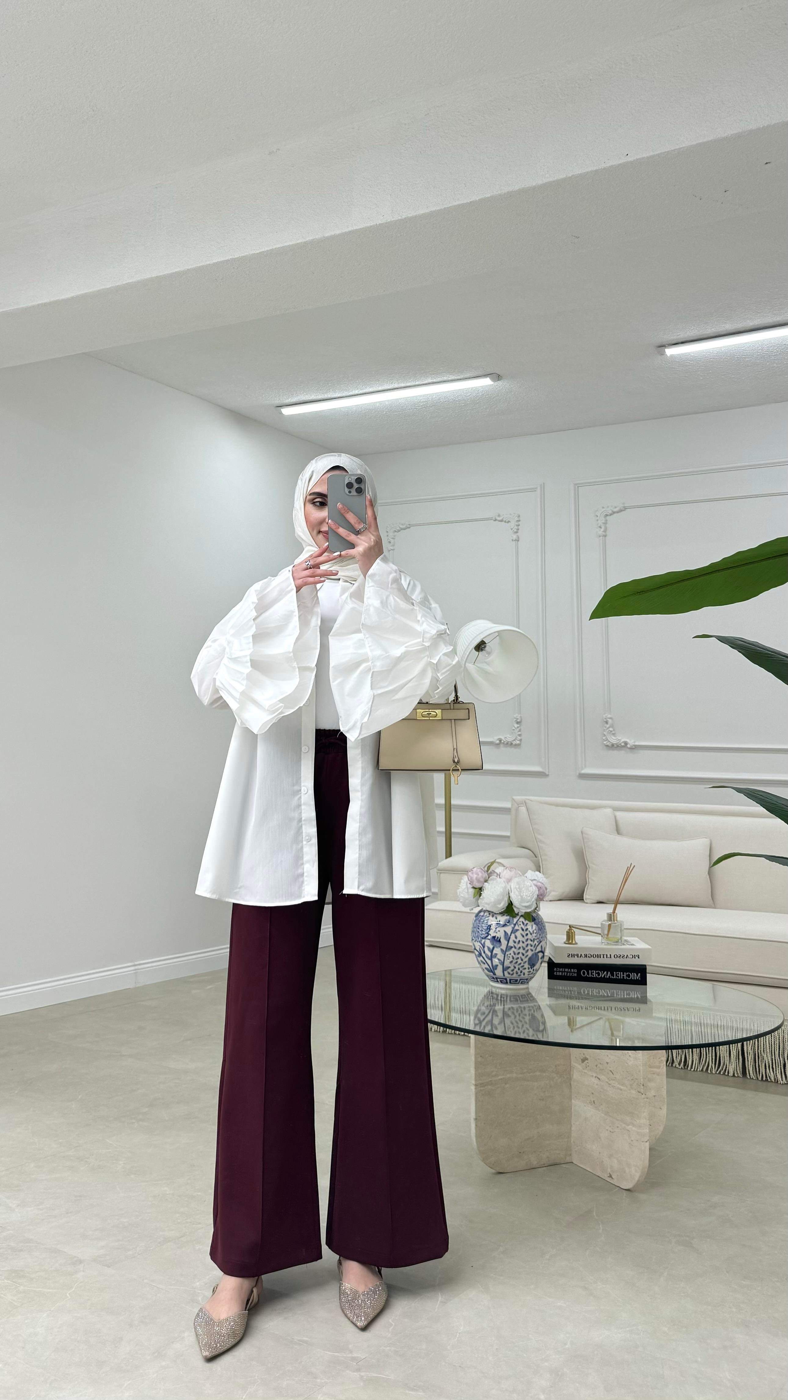 Yeni Çımalı Pantolon Bordo