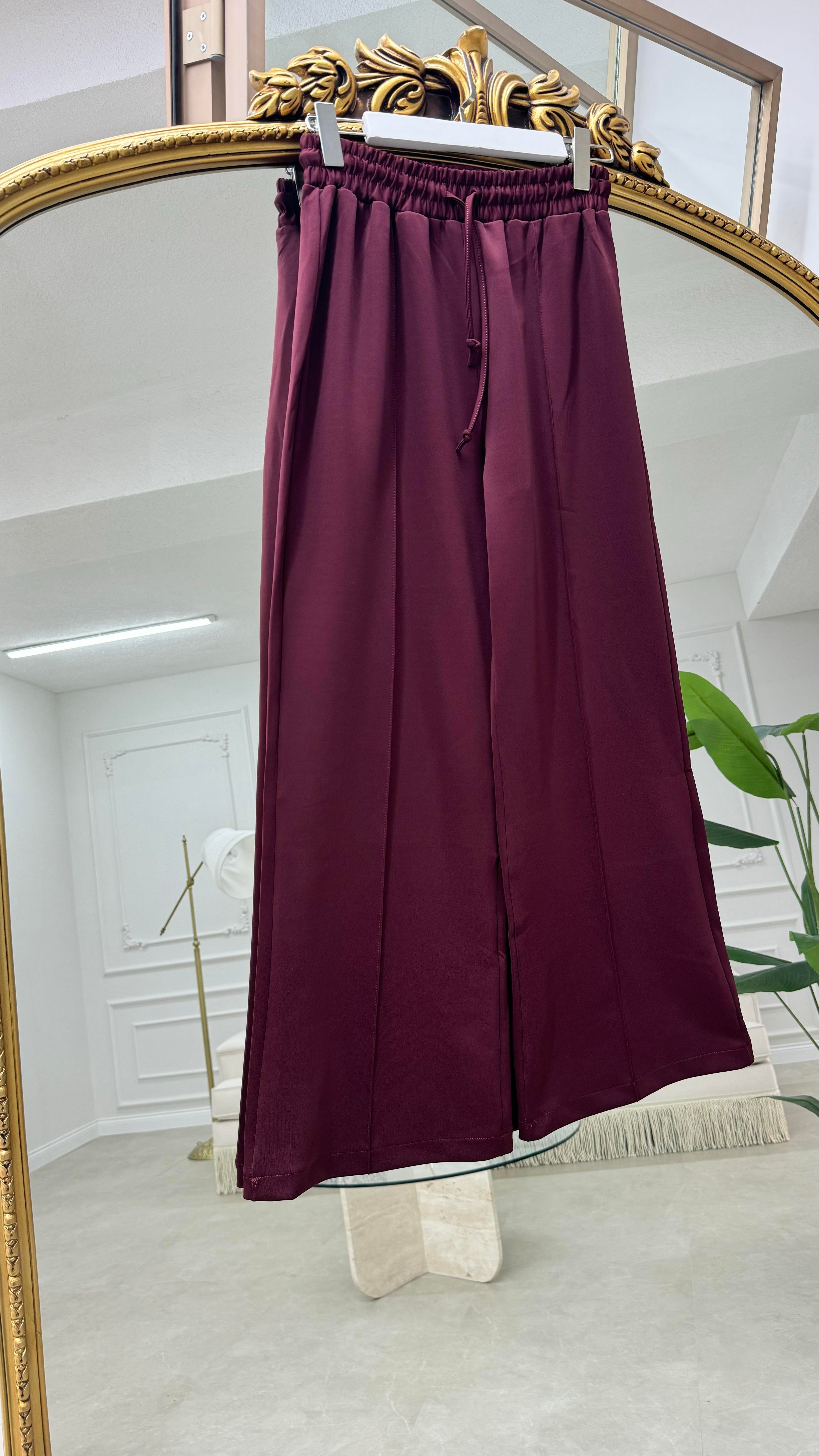 Yeni Çımalı Pantolon Bordo