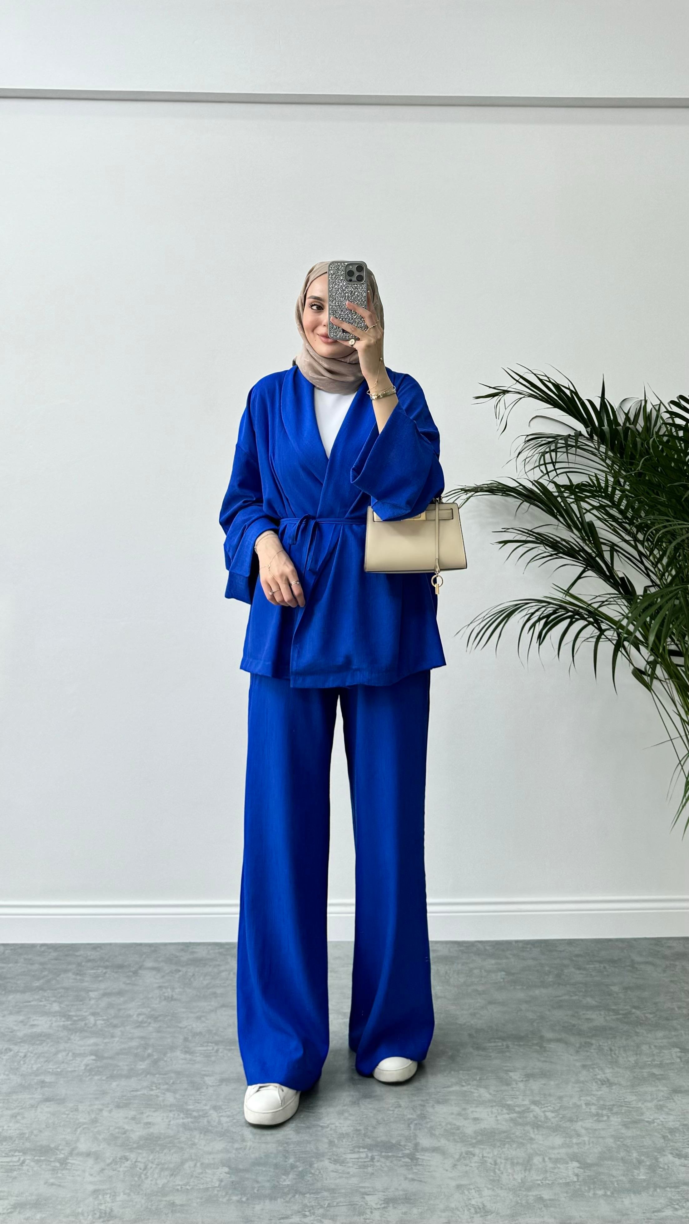 Zr Model Kimono Takım Saks