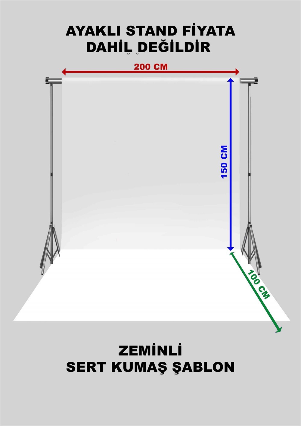 Çiçekli Beyaz Çadır Zeminli Çocuk Kumaş Fotoğraf Fonu( 2X15 MT)