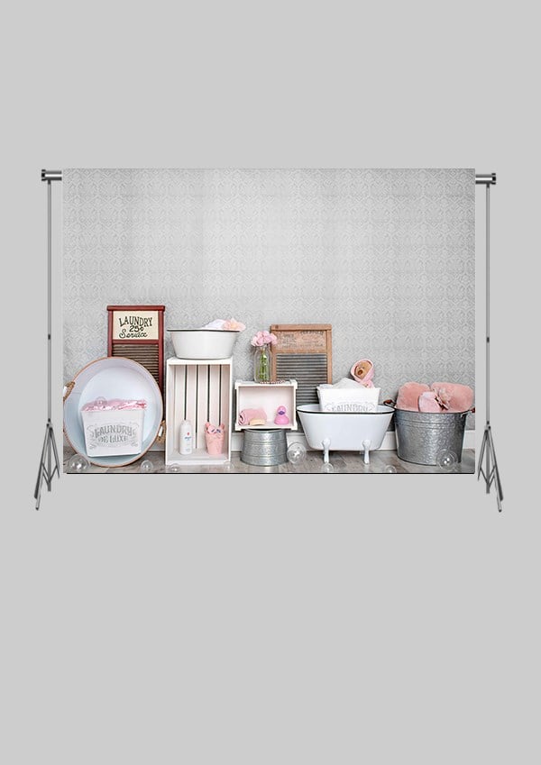 KATLANIR KIRIŞMAZ KUMAŞ - 2 EN 1.5 MT BOY -Nolstaljik Eski Ev Aletleri - FABRIC BACKDROP - Stüdyo Fonu