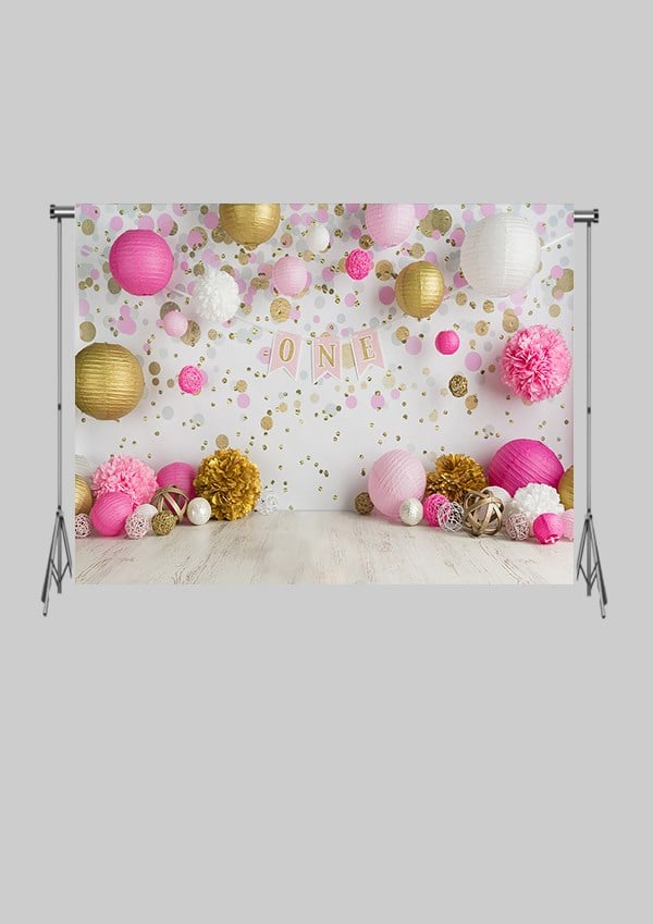 KATLANIR KIRIŞMAZ KUMAŞ - 2 EN 1.5 MT BOY - Bir Yaş Kutlaması Özel Günler  - FABRIC BACKDROP - Stüdyo Fonu