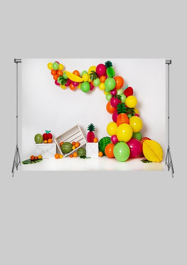 KATLANIR KIRIŞMAZ KUMAŞ - 2 EN 1.5 MT BOY -  Meyve Süslemeleri Duvarı   -  FABRIC BACKDROP - Stüdyo Fonu
