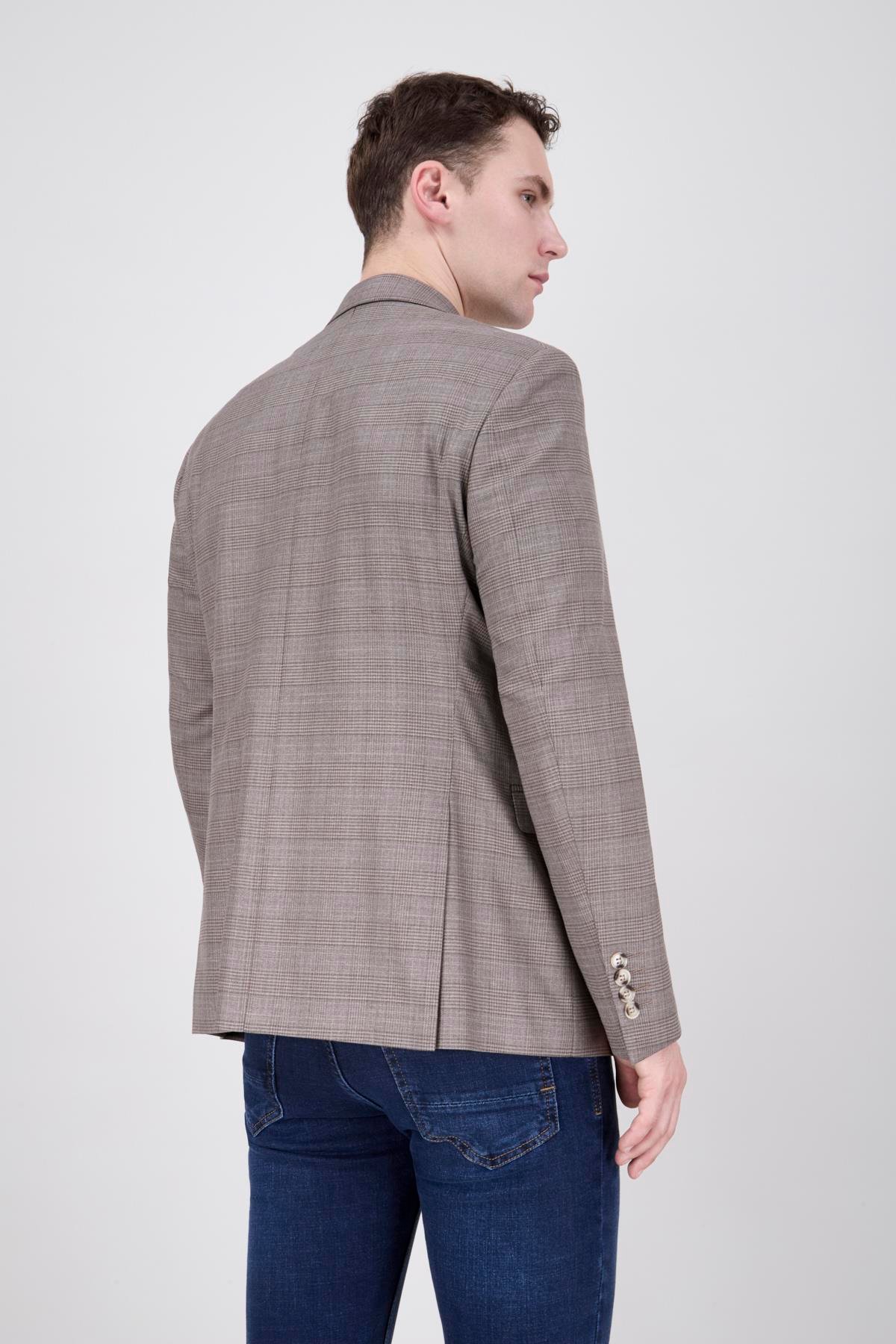 A.KAHVE SLİM FİT MONO YAKA 2 DÜĞME ÇİFT YIRTMAÇ 6 DROP CK