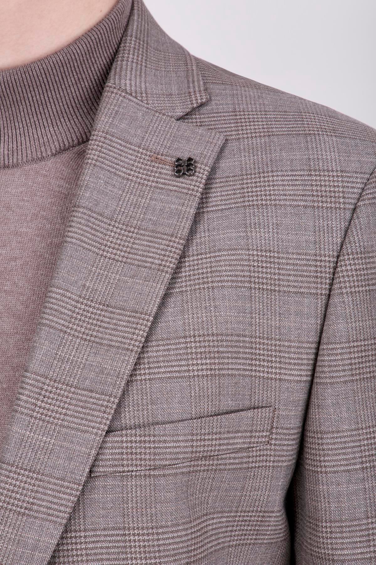 A.KAHVE SLİM FİT MONO YAKA 2 DÜĞME ÇİFT YIRTMAÇ 6 DROP CK