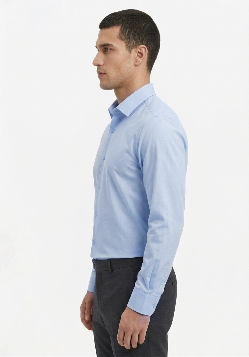 A.Mavi Slim Fit By 2 Yaka Uzun Kol 6 Drop Gömlek