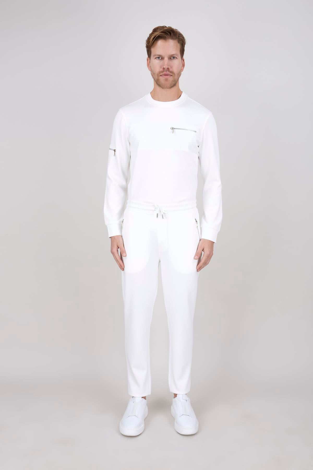 BEYAZ PR-Q091 SPOR EŞOFMAN ALTI