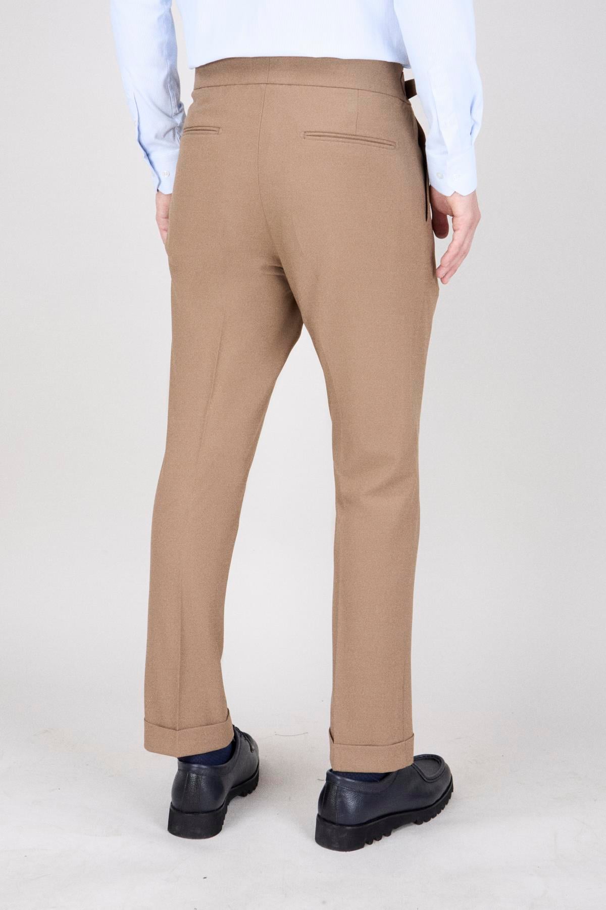 ERKEK CAMEL PİLELİ PANTOLON