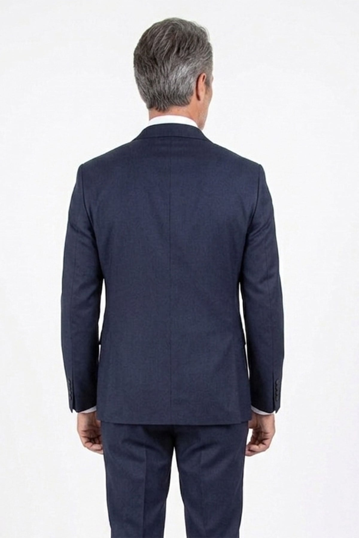 Erkek Regular Fit Mono Yaka Lacivert 4 Drop Takım Elbise