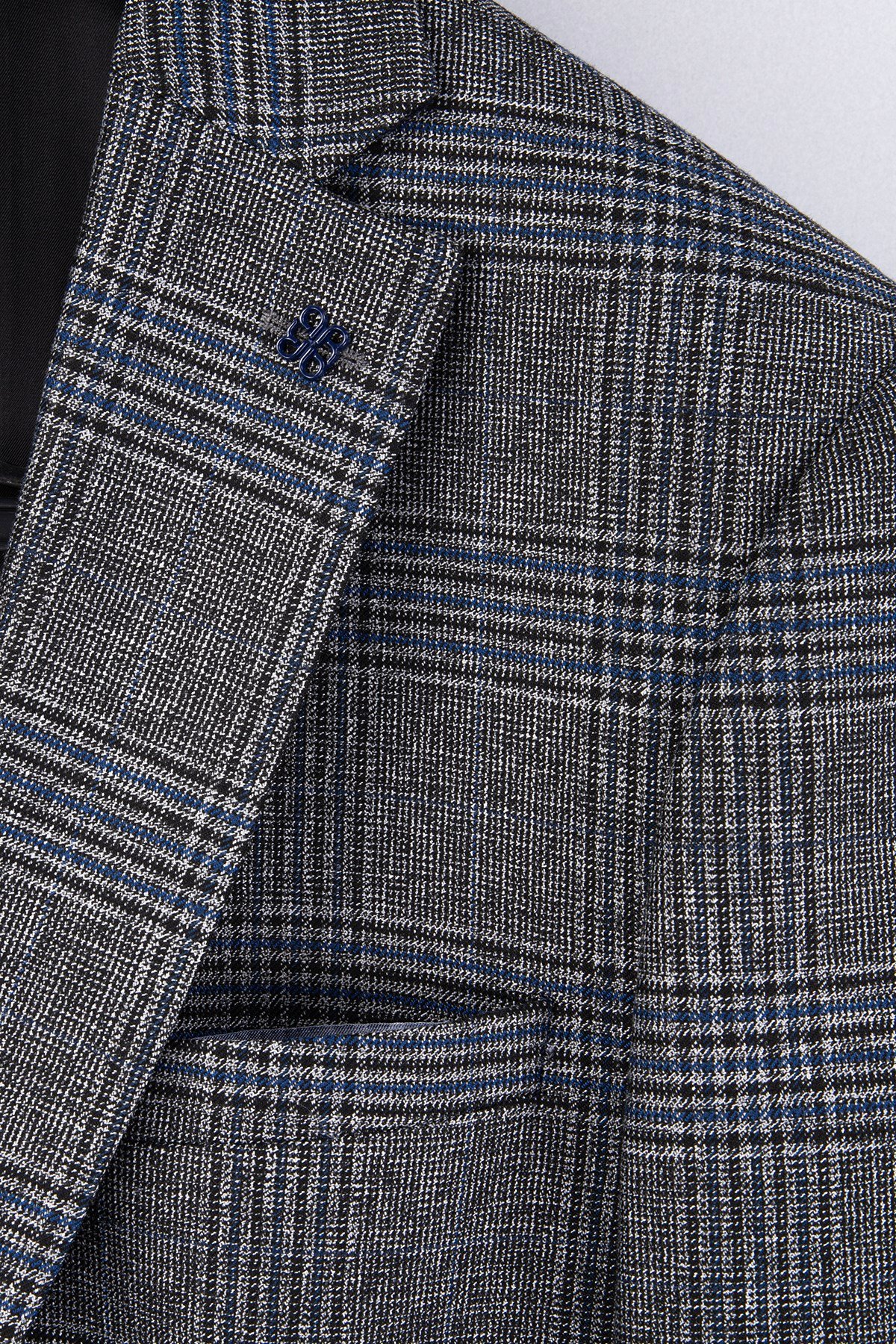 Erkek Slim Fit Mono Yaka Füme Ceket
