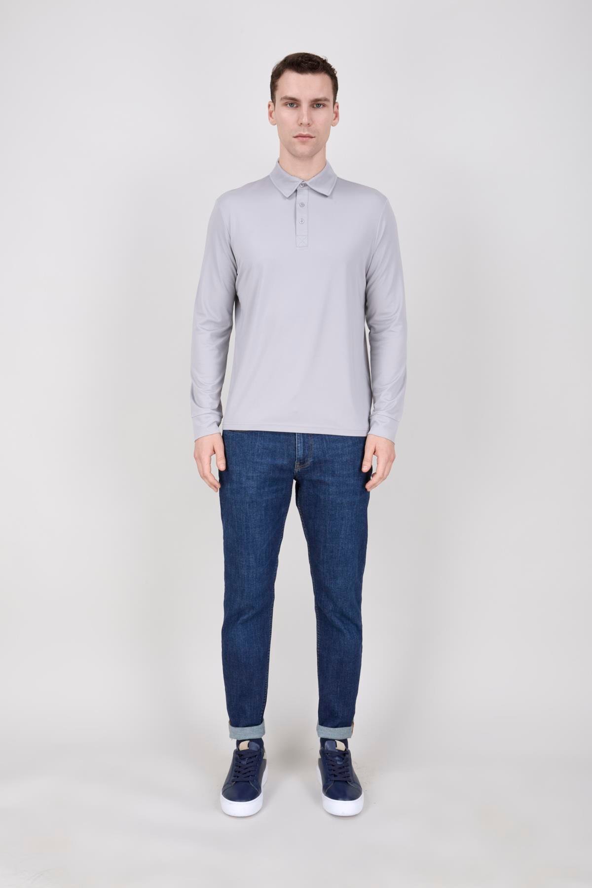 GRİ PR-Q04 POLO YAKA TSHIRT