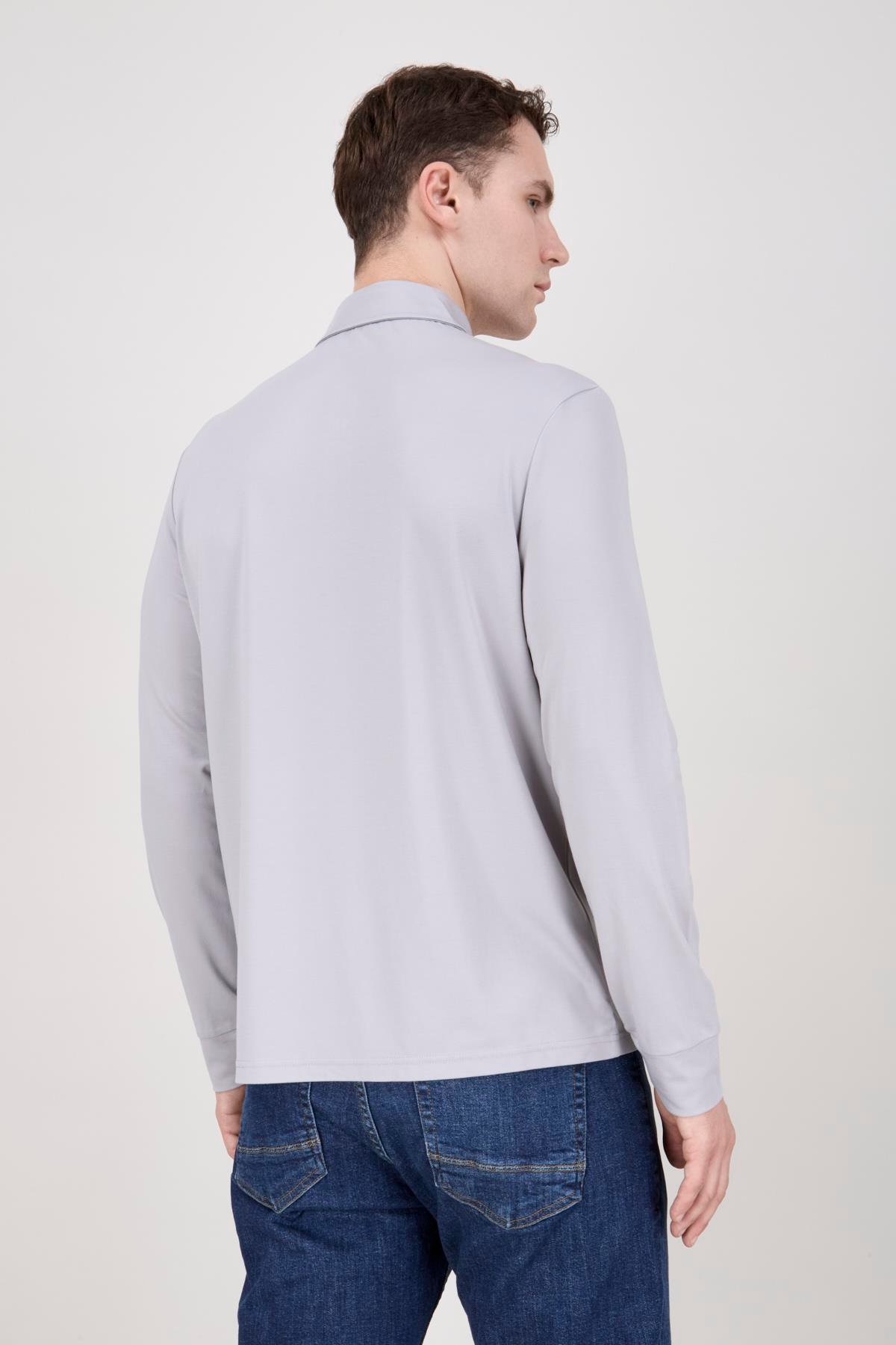 GRİ PR-Q04 POLO YAKA TSHIRT