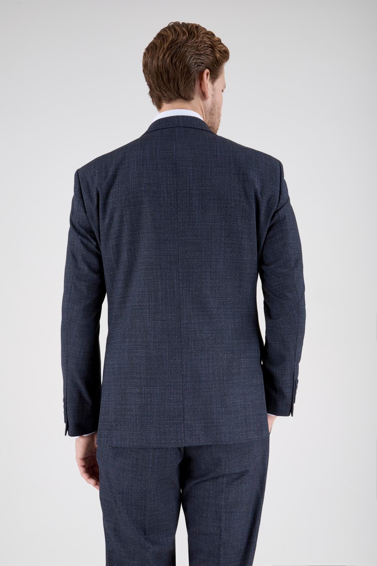 K.LACİVERT REGULAR FİT MONO YAKA 2 DÜĞME ÇİFT YIRTMAÇ 6 DROP TK