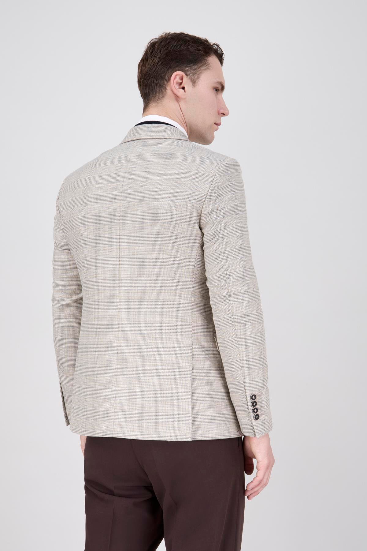 K.BEJ SLİM FİT SİVRİ YAKA 2 DÜĞME ÇİFT YIRTMAÇ 6 DROP CK