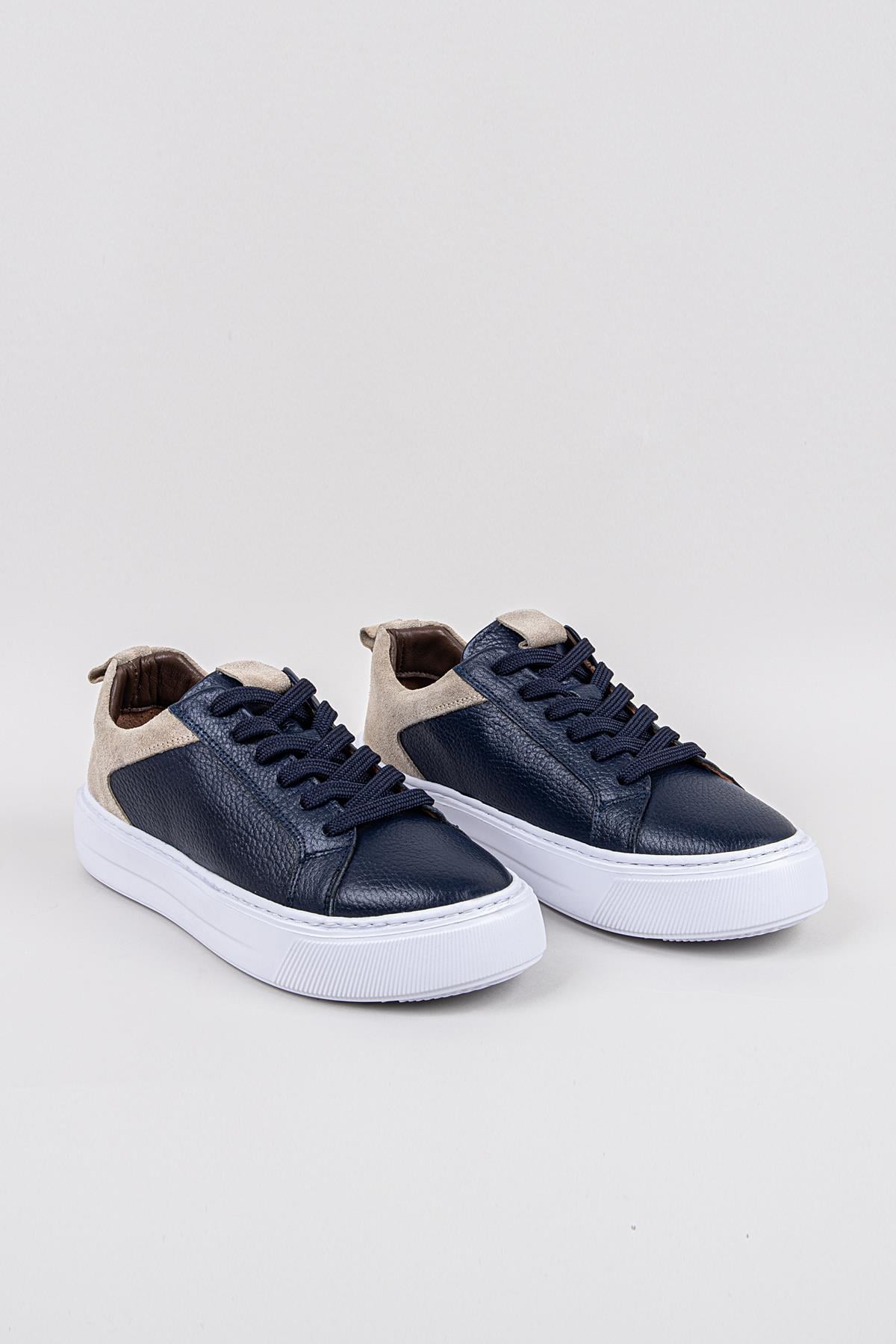 LACİVERT-BEYAZ TABAN FLOTER PR-2013-4 FLOTER SNEAKER AYAKKABI