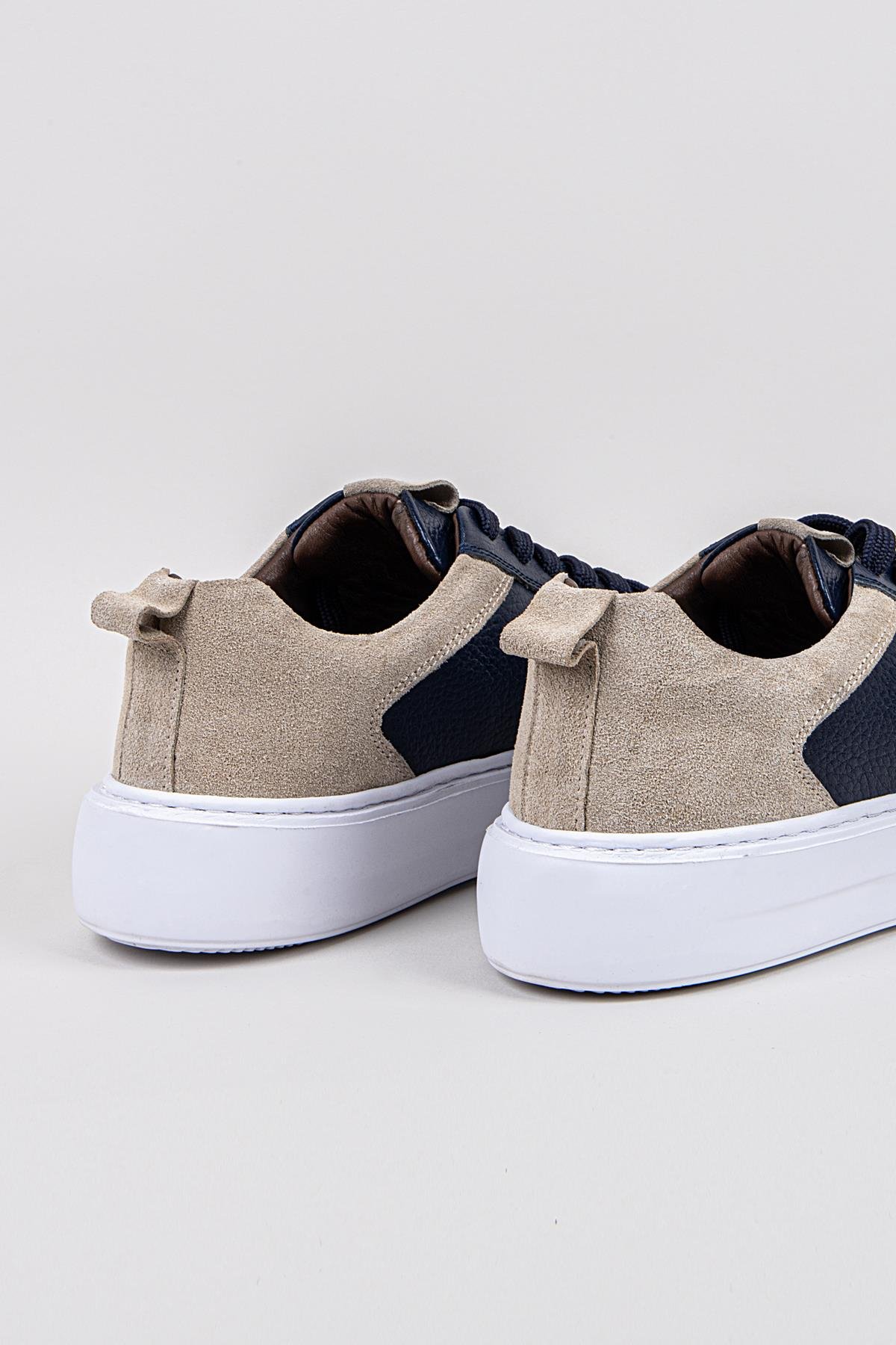 LACİVERT-BEYAZ TABAN FLOTER PR-2013-4 FLOTER SNEAKER AYAKKABI