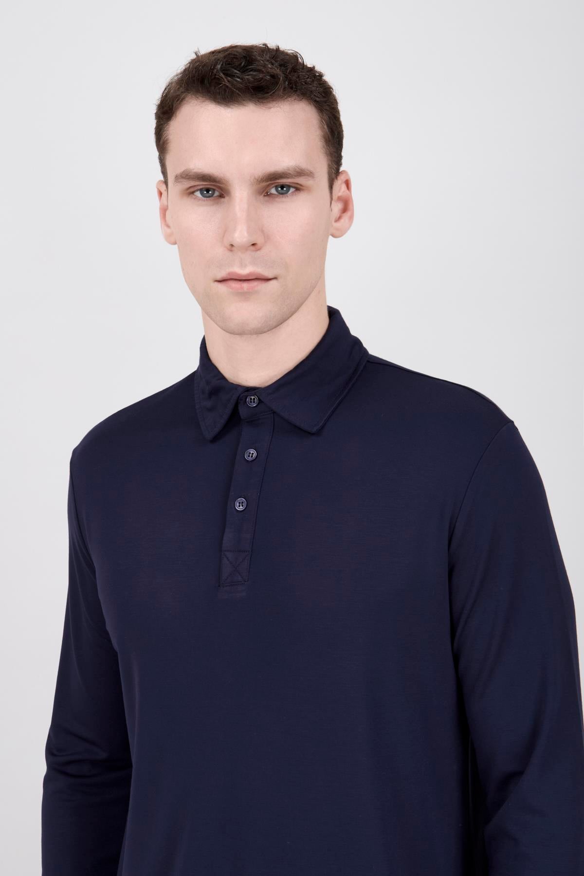 LACİVERT PR-Q04 POLO YAKA TSHIRT