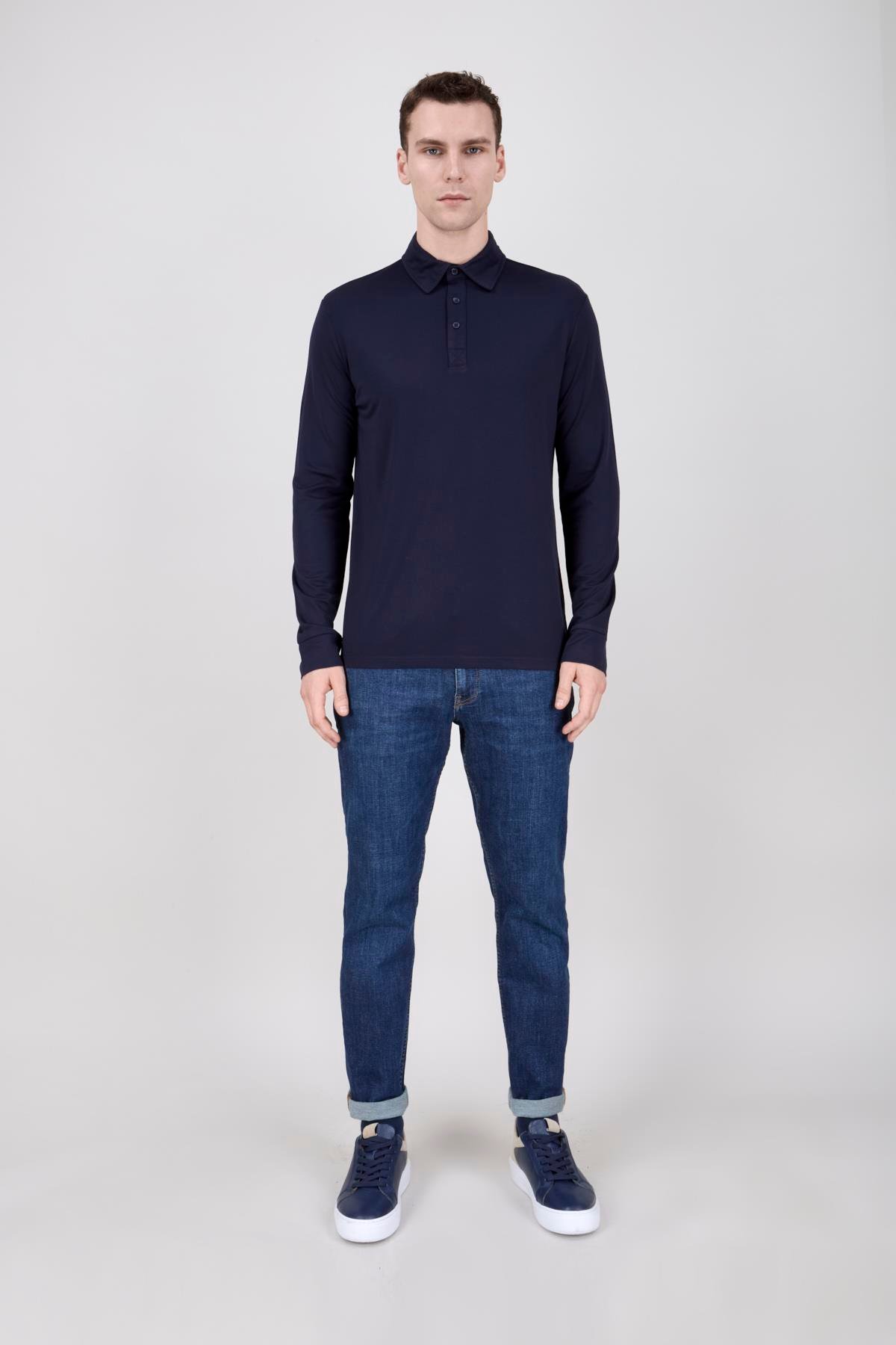 LACİVERT PR-Q04 POLO YAKA TSHIRT