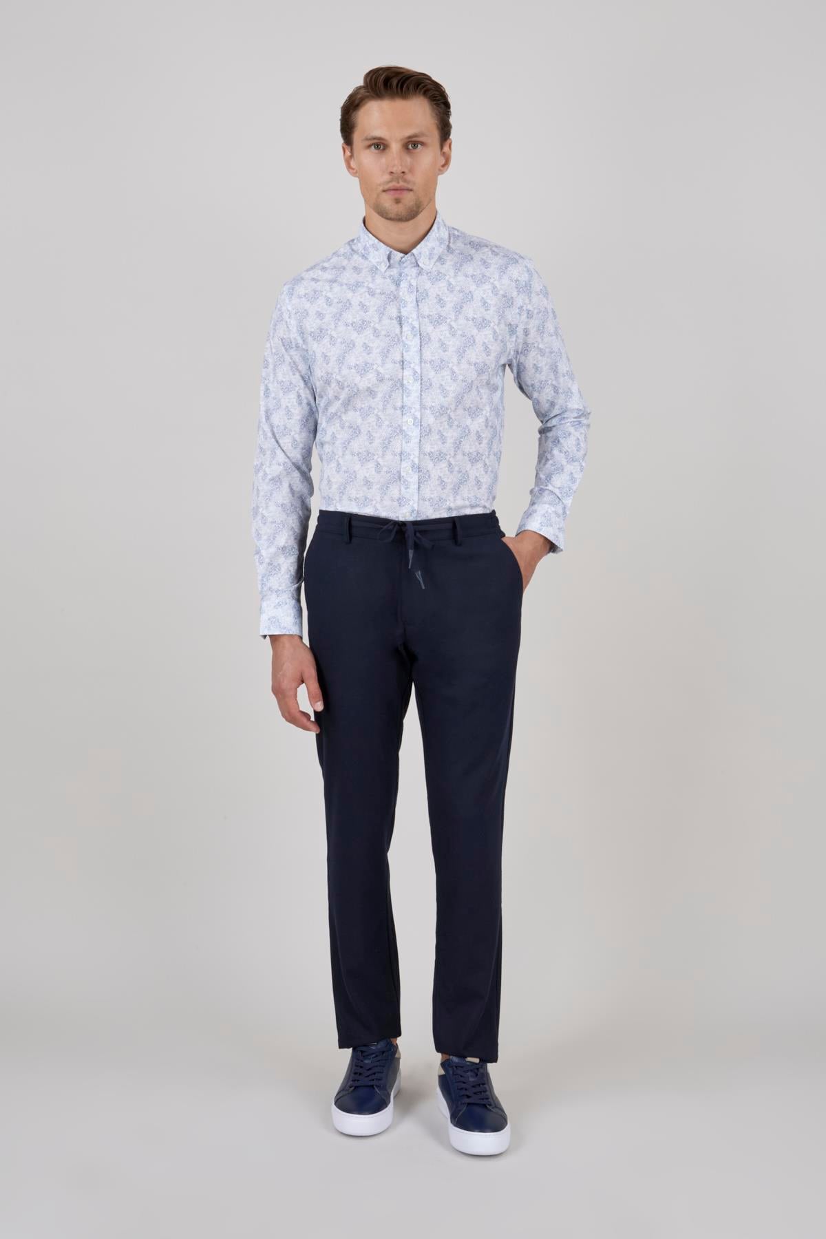 LACİVERT Slim Yan Cep JOGGER Pantolon PANTOLON