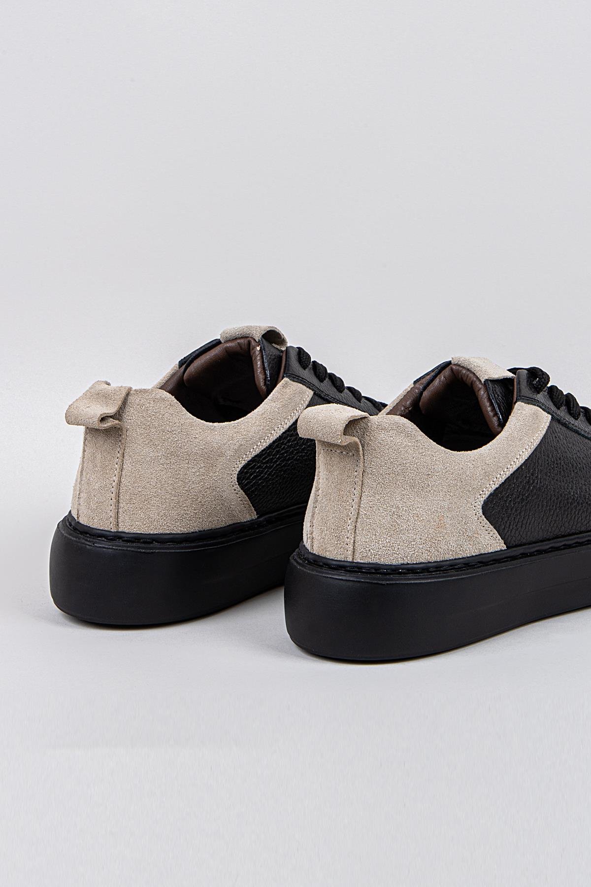 SİYAH-SİYAH TABAN FLOTER PR-2013-4 FLOTER SNEAKER AYAKKABI