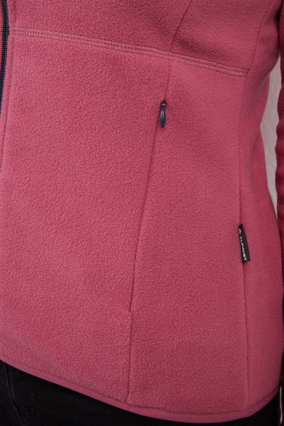 Alpinist Alpha Tam Fermuarlı Kadın Polar Gül Kurusu