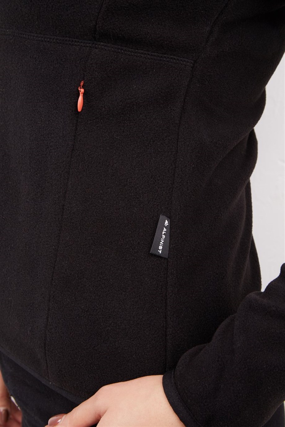 Alpinist Alpha Tam Fermuarlı Kadın Polar Siyah