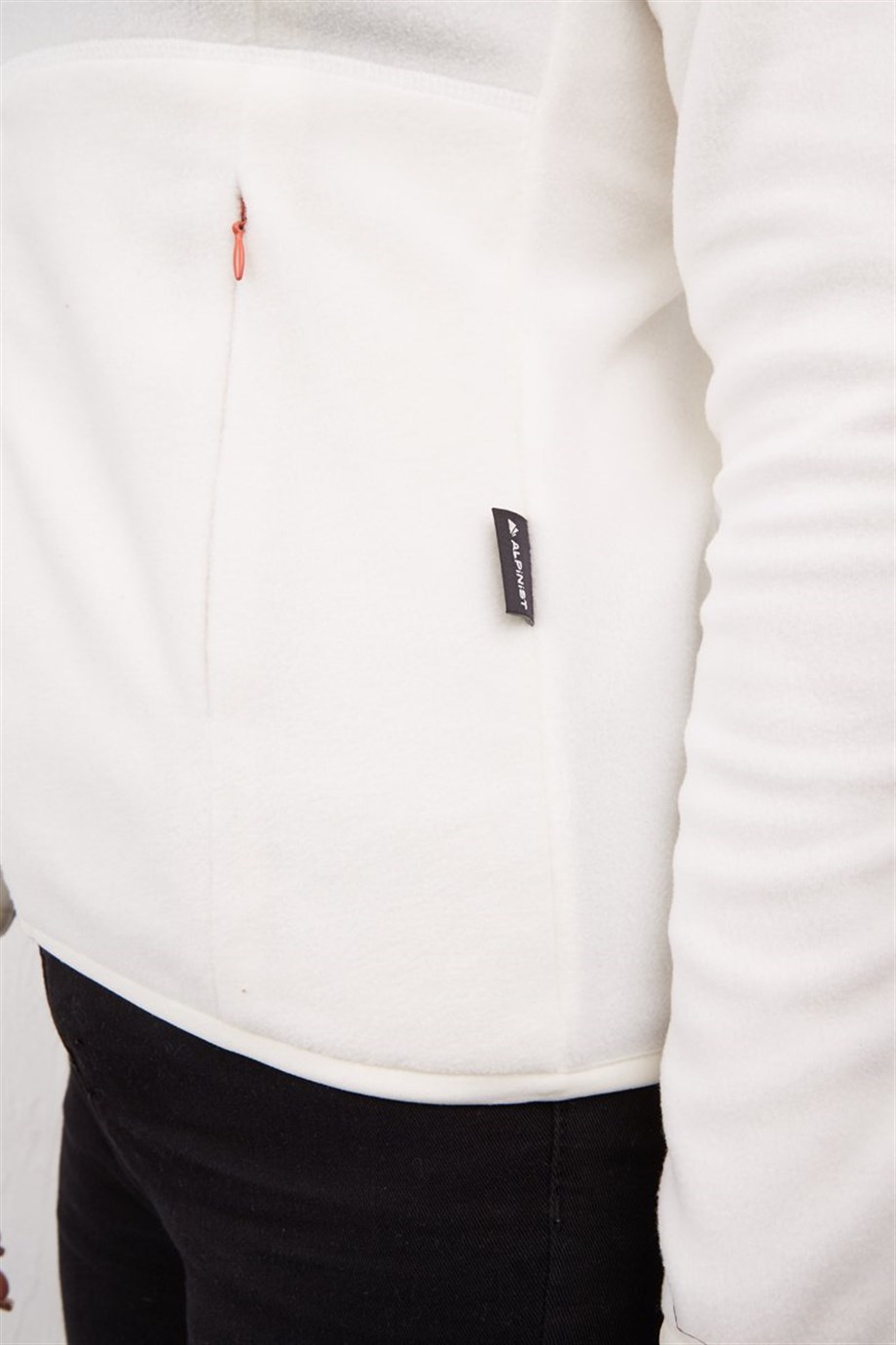 Alpinist Alpha Tam Fermuarlı Kadın Polar BEYAZ