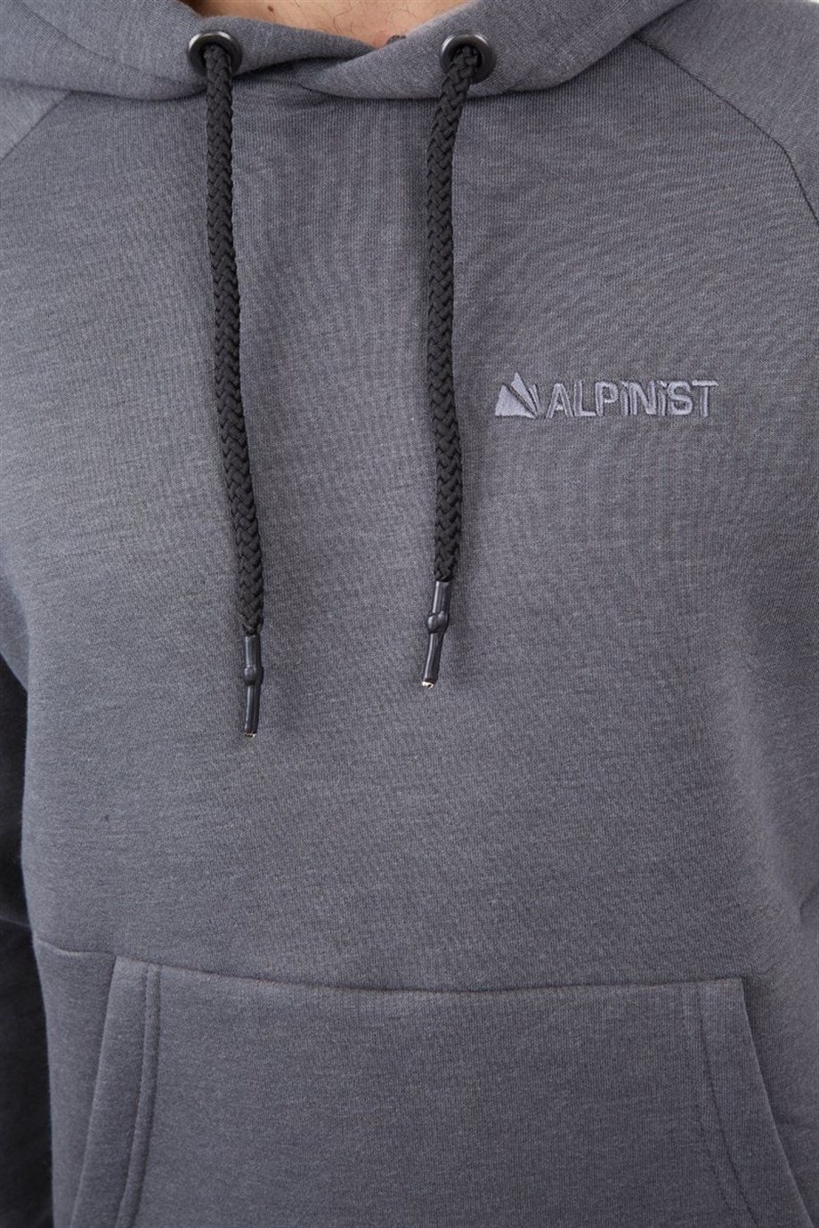 Alpinist Delta Kapşonlu Sweatshirt Antrasit