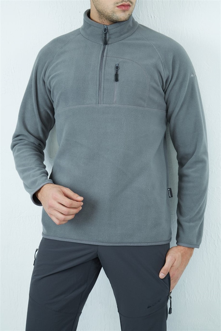 Alpinist Gamma Yarım Fermuarlı Erkek Polar Gri
