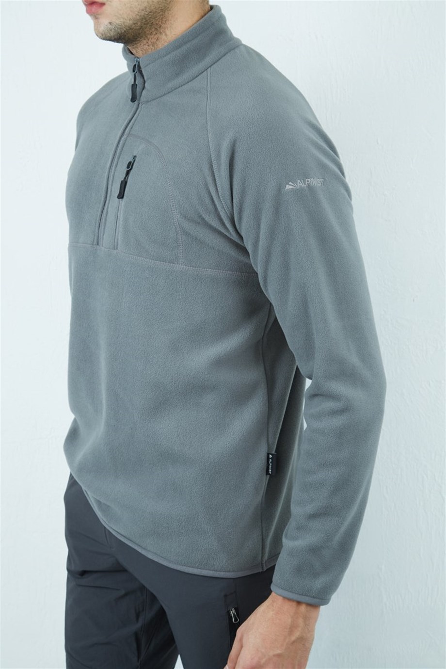 Alpinist Gamma Yarım Fermuarlı Erkek Polar Gri