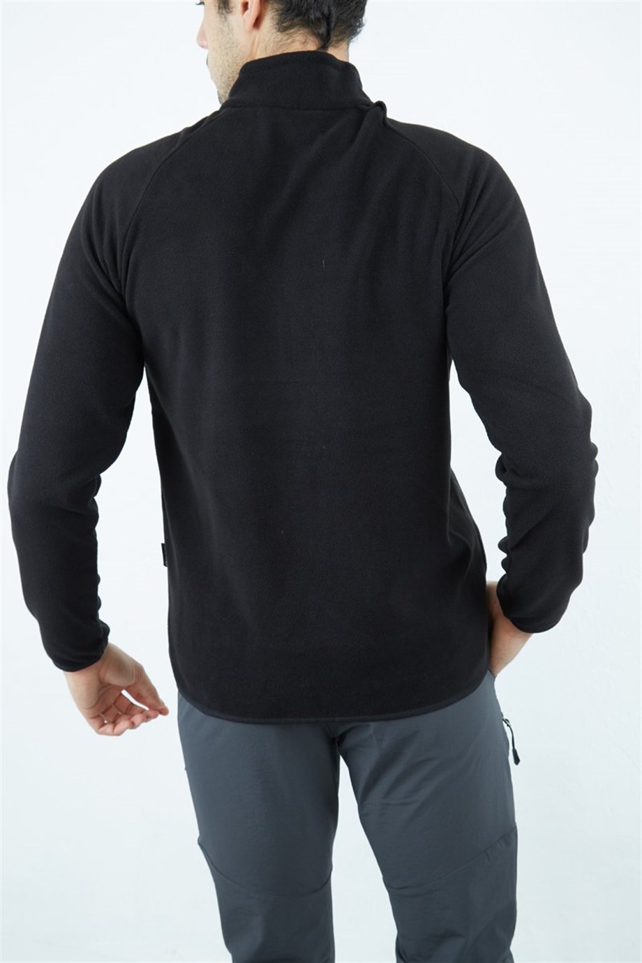 Alpinist Gamma Yarım Fermuarlı Erkek Polar Siyah