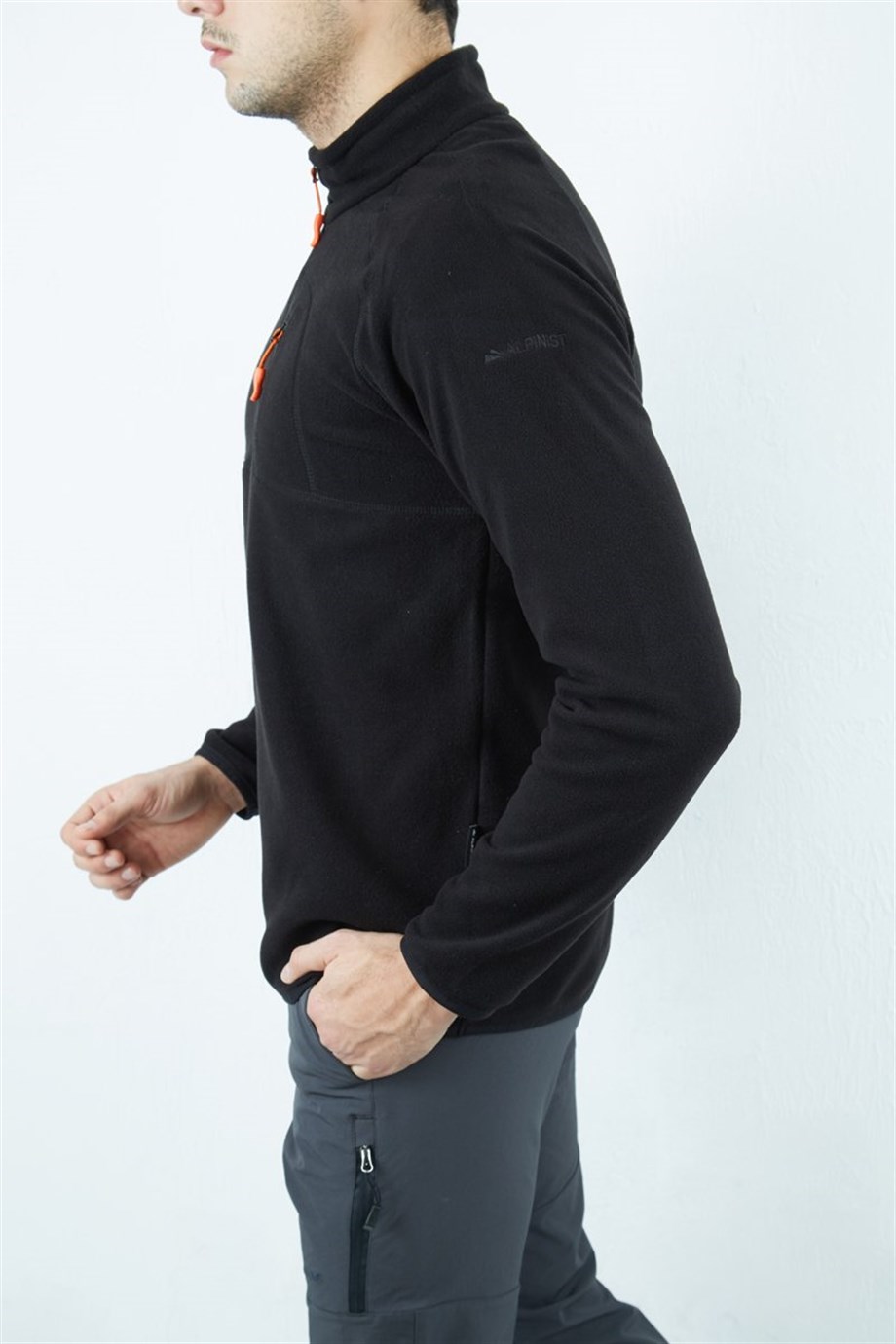 Alpinist Gamma Yarım Fermuarlı Erkek Polar Siyah