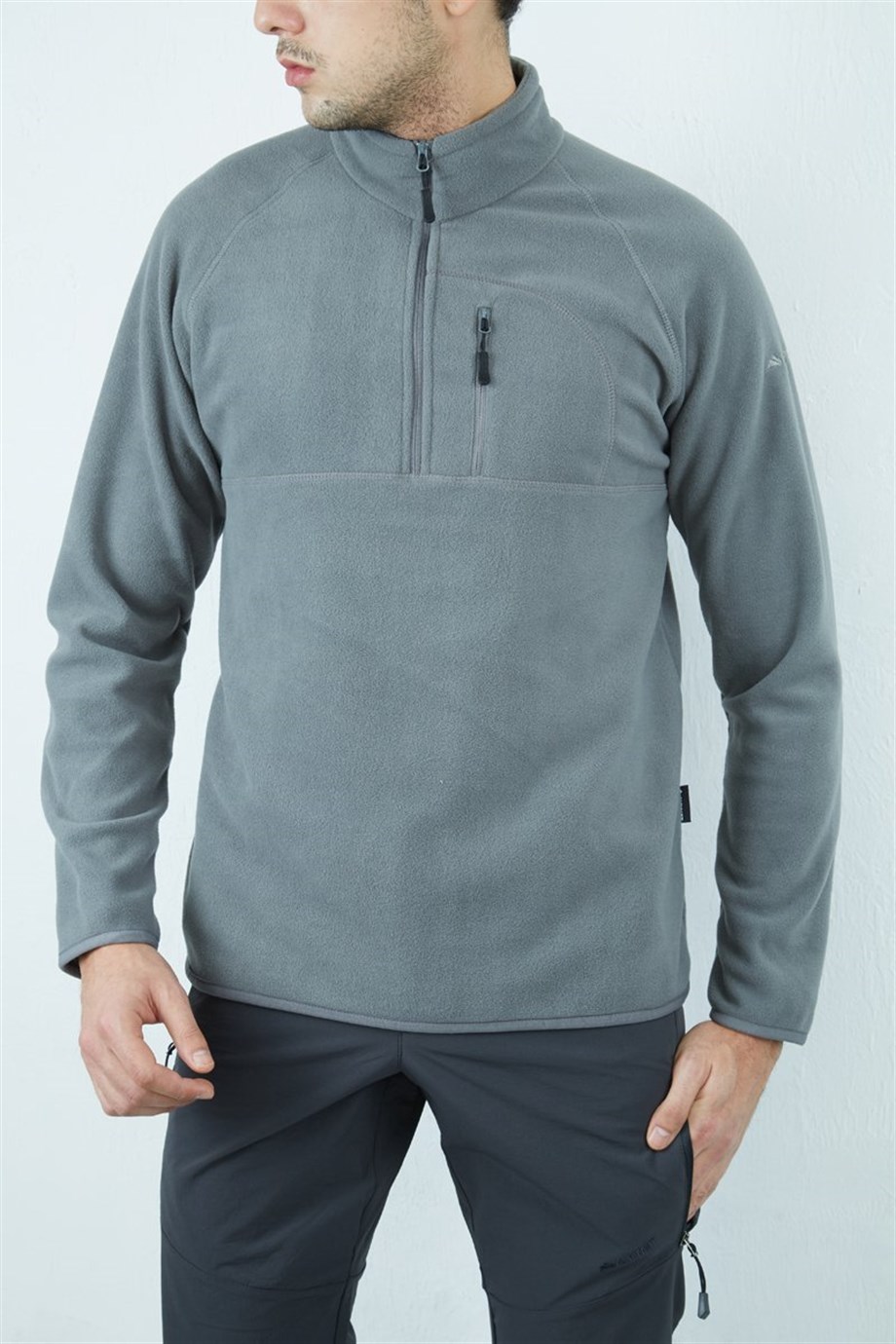 Alpinist Gamma Yarım Fermuarlı Erkek Polar Gri