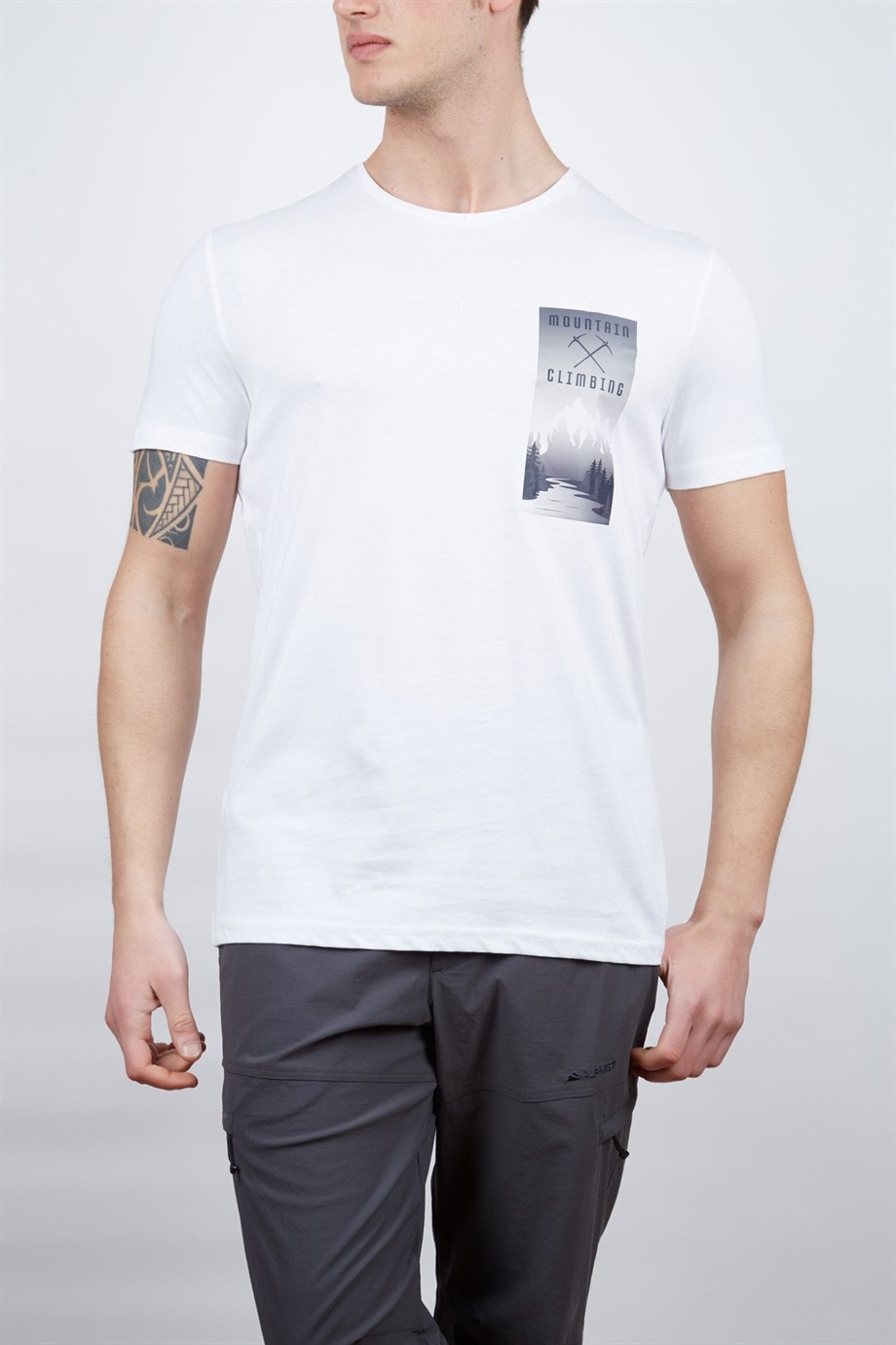 Alpinist Lex Erkek T-Shirt BEYAZ