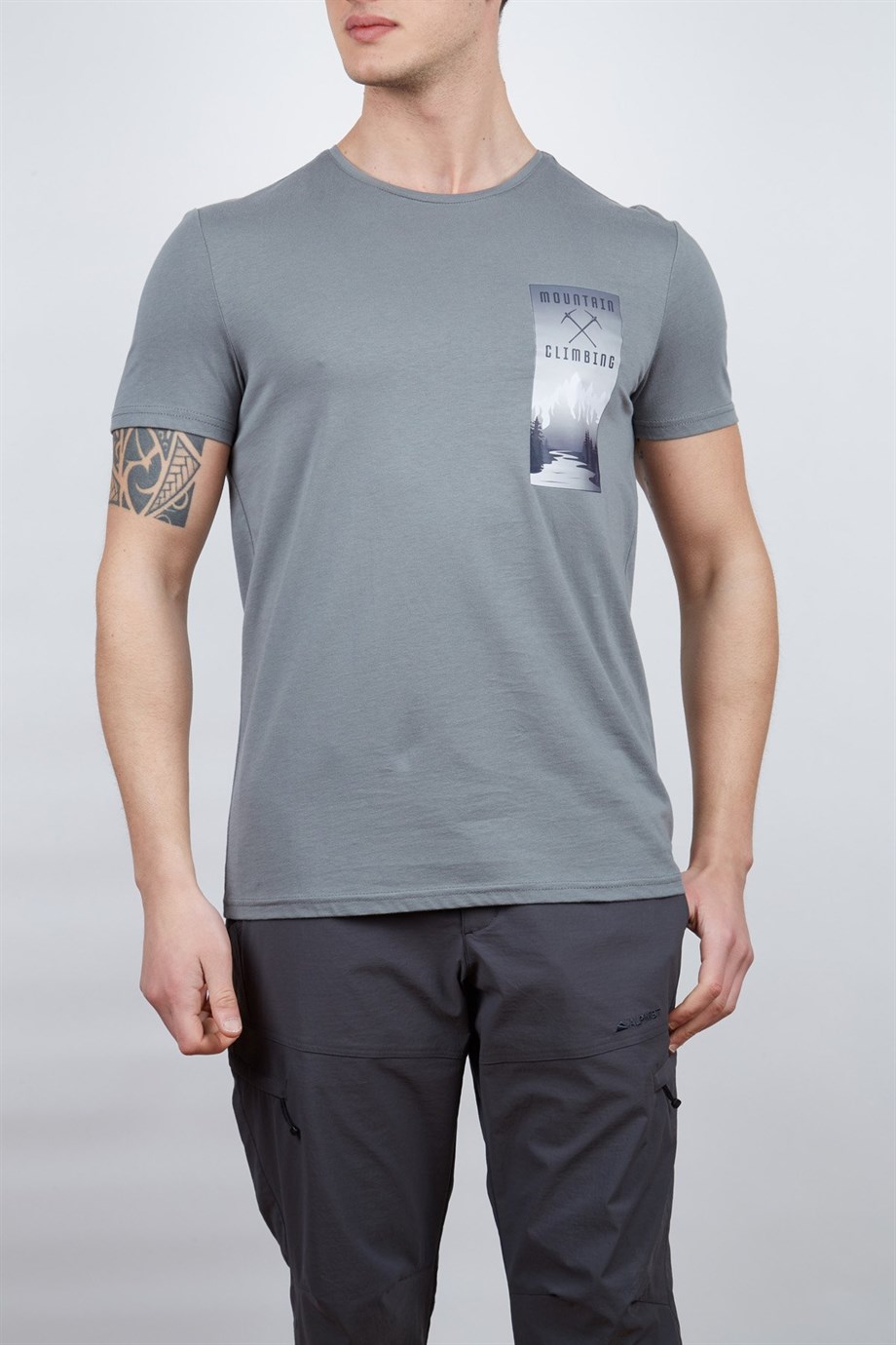 Alpinist Lex Erkek T-Shirt KOYU GRİ