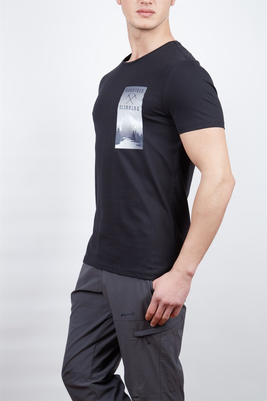 Alpinist Lex Erkek T-Shirt Siyah