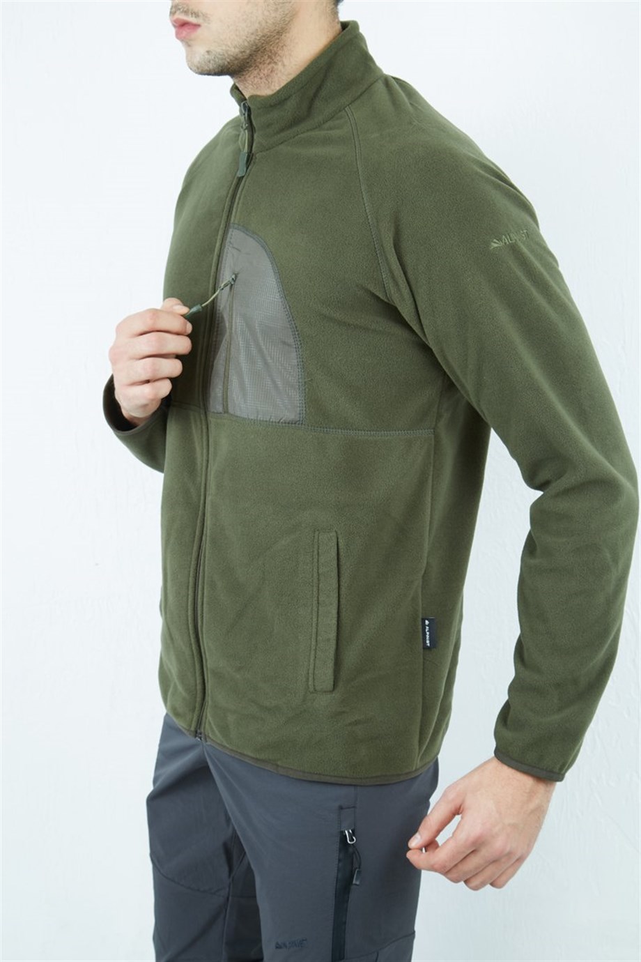 Alpinist Motus Tam Fermuarlı Polar Haki