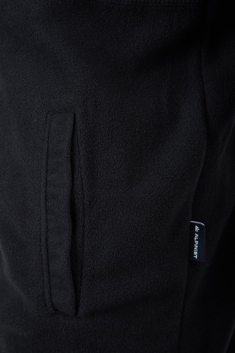 Alpinist Motus Tam Fermuarlı Polar Siyah