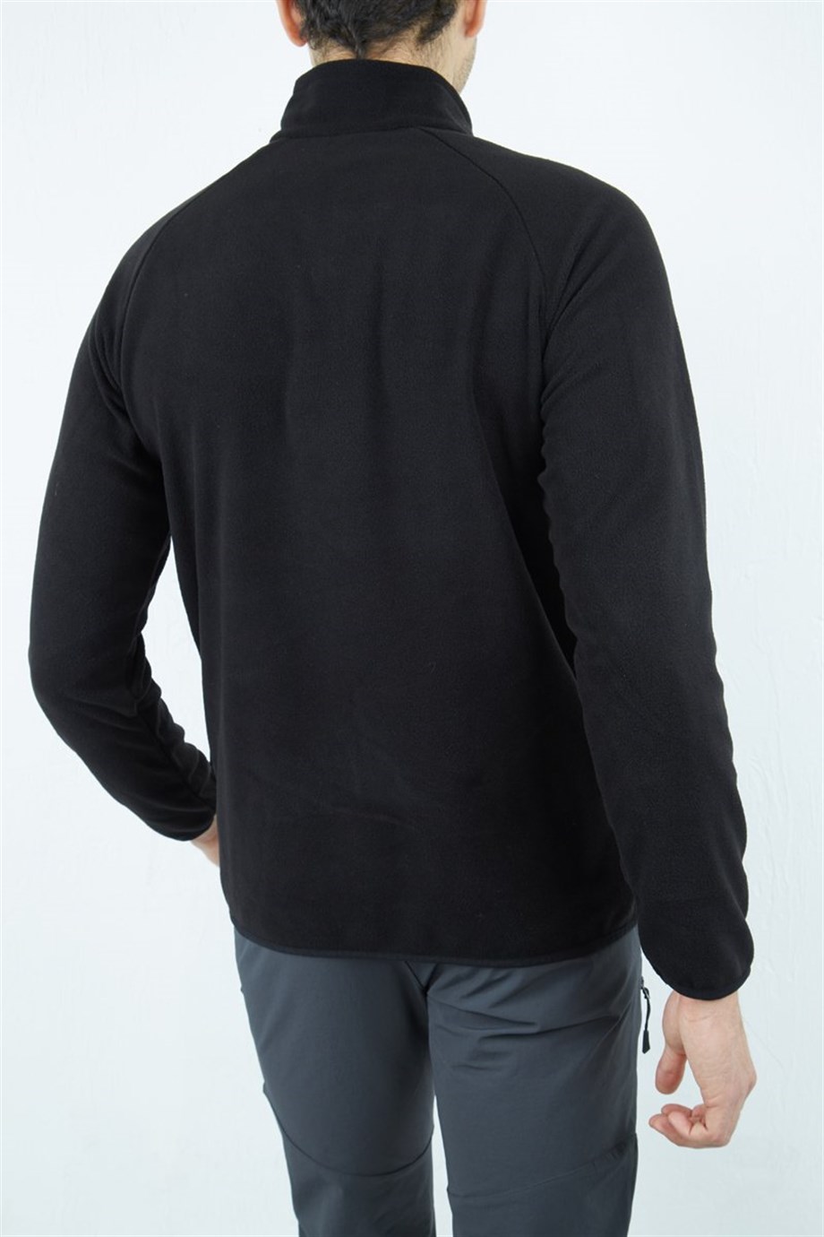 Alpinist Motus Tam Fermuarlı Polar Siyah