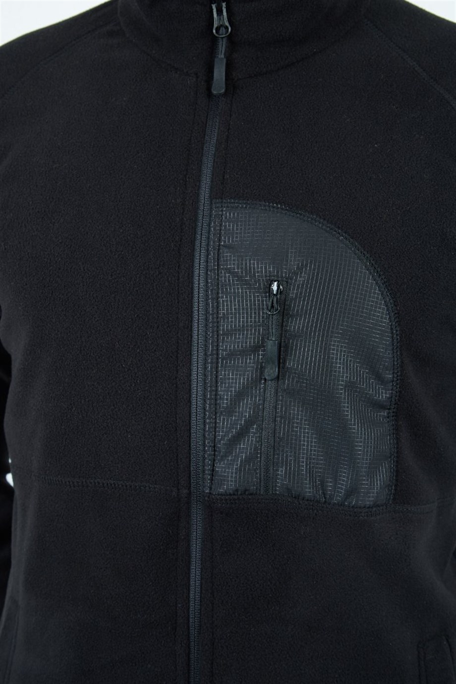 Alpinist Motus Tam Fermuarlı Polar Siyah